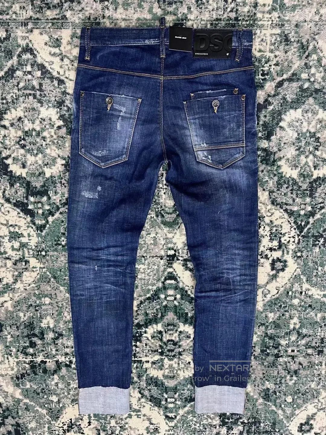 Dsquared2 Dsquared2 Blue Distressed Denim Skater Pants. Size US 44 / EU 60 - 2 Thumbnail