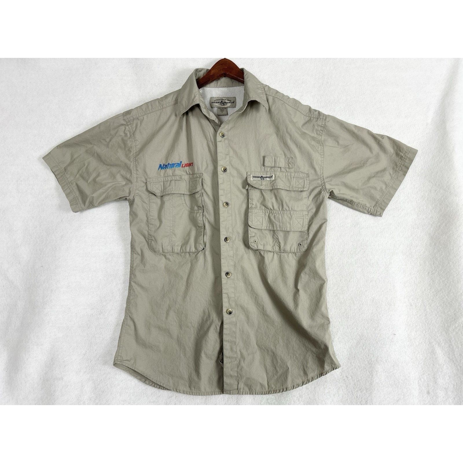 The Unbranded Brand Hook & Tackle Short Sleeve Natural Light Employee Shirt Size US S / EU 44-46 / 1 - 1 Thumbnail
