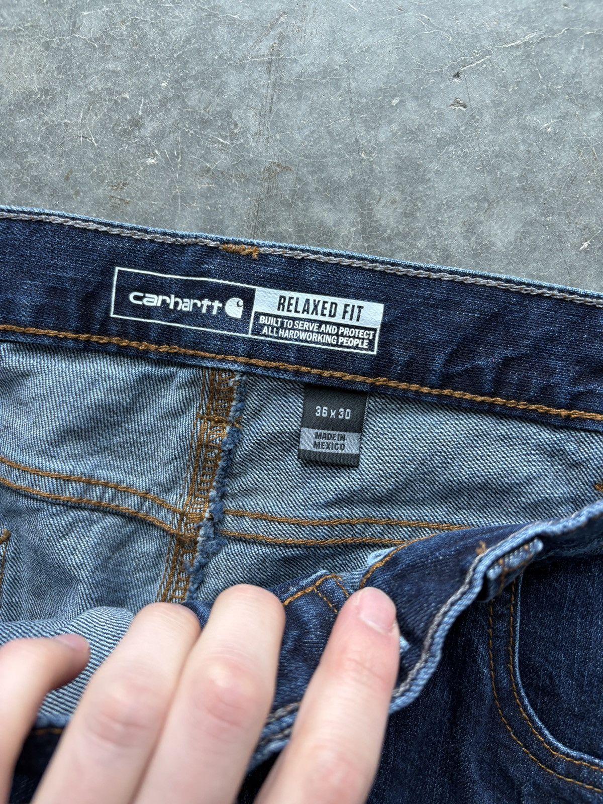 Carhartt Vintage Y2K Carhartt Denim Jeans 36x30 Dark Wash Size US 36 / EU 52 - 4 Thumbnail
