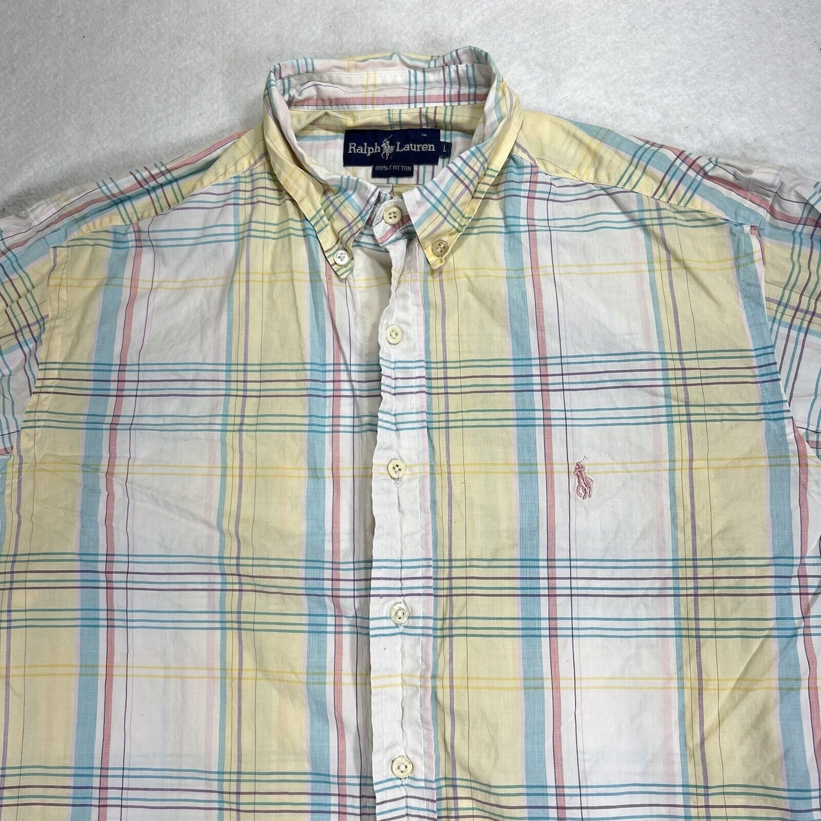 Ralph Lauren Ralph Lauren Large Pony Pastel Striped Button Down Shirt Size US L / EU 52-54 / 3 - 2 Thumbnail