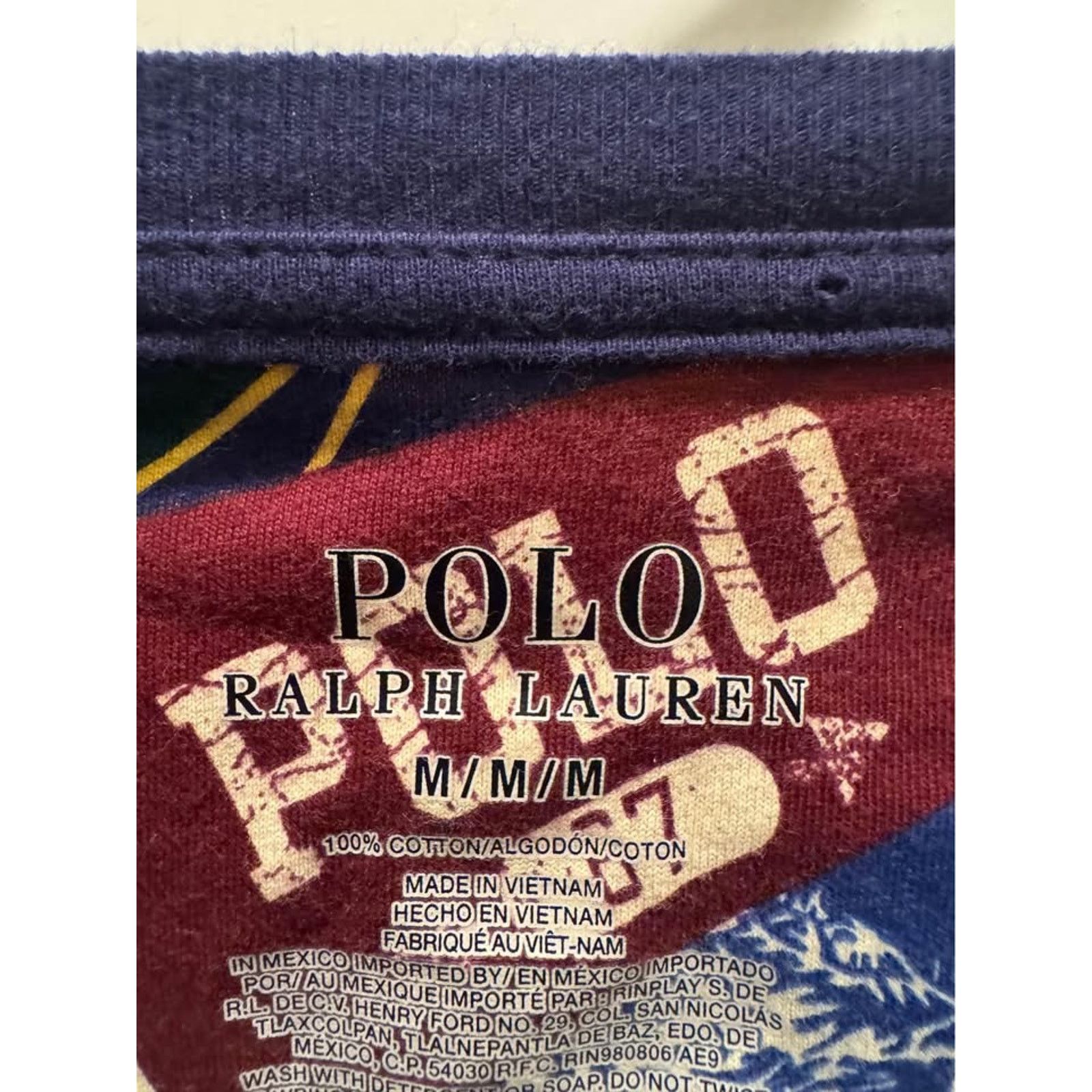 U.S. Polo Assn. POLO RALPH LAUREN All Over Pennant Prep Rally T-shirt Mens Size US M / EU 48-50 / 2 - 3 Thumbnail