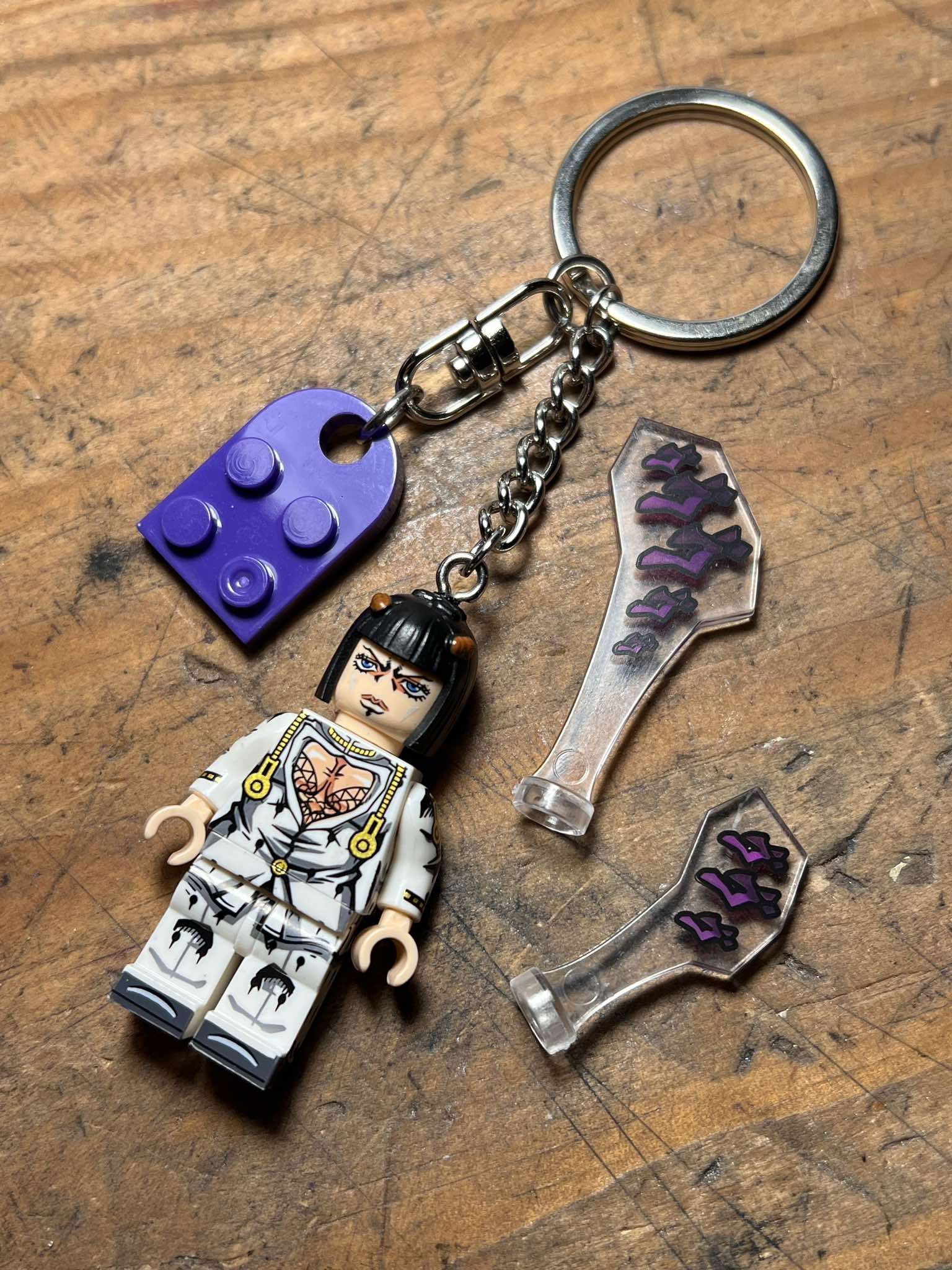 Other Jojo Giorno Bucaratti anime minifigure keychain Size ONE SIZE - 8 Thumbnail