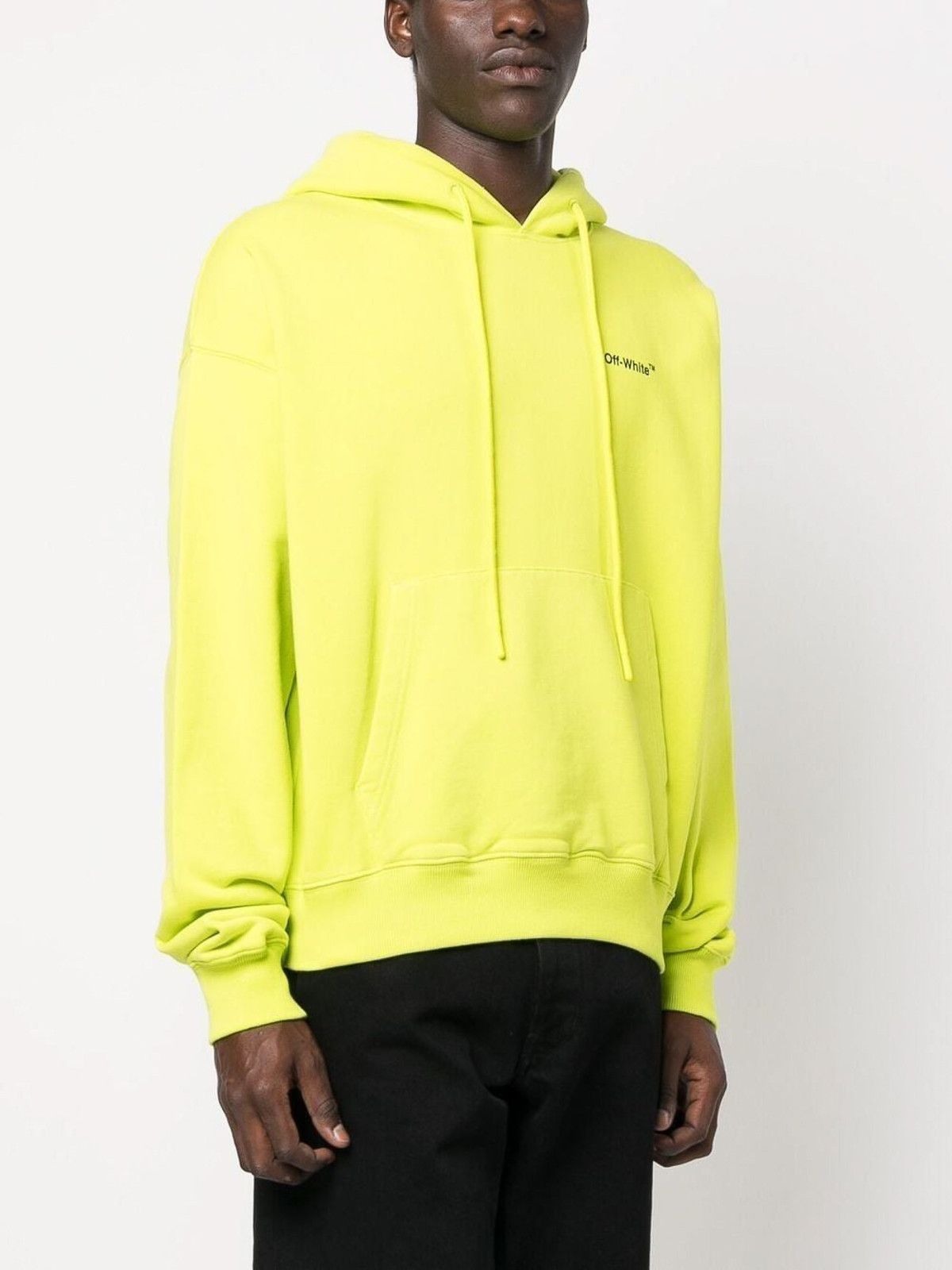 Off-White o1gr1nt1124 Caravag Arrow Over Hoodie in Lime Size US XXS / EU 40 - 2 Thumbnail