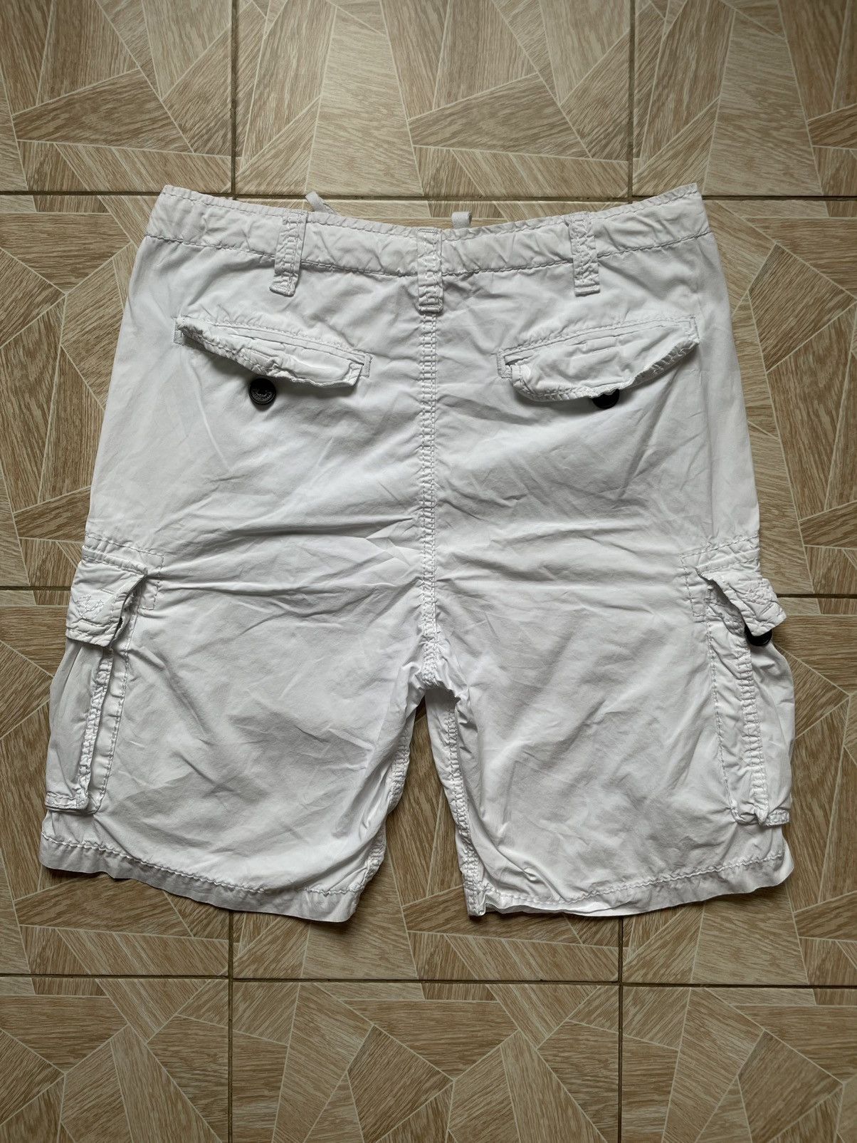 True Religion True Religion Cargo Shorts White 34 Embroidered Seams Logo Size US 34 / EU 50 - 10 Thumbnail