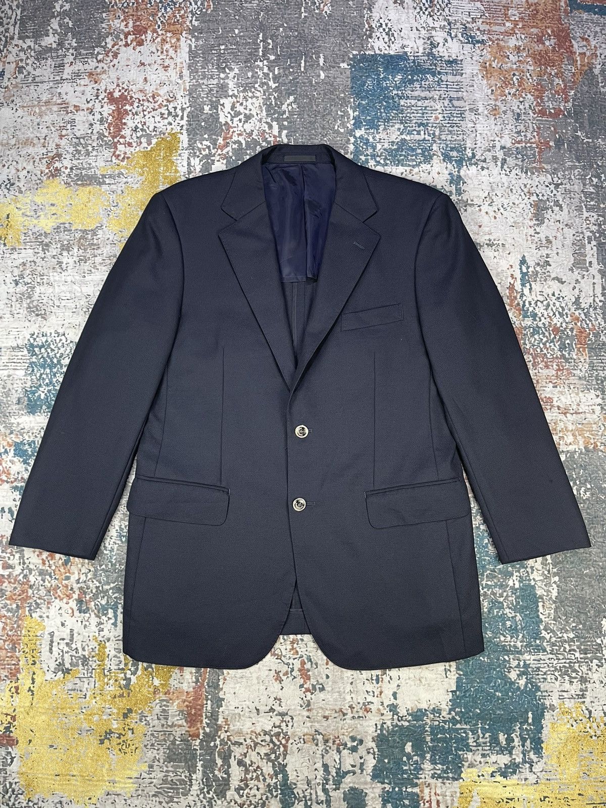 Burberry London Notch Single Breasted Double Slit Blazers