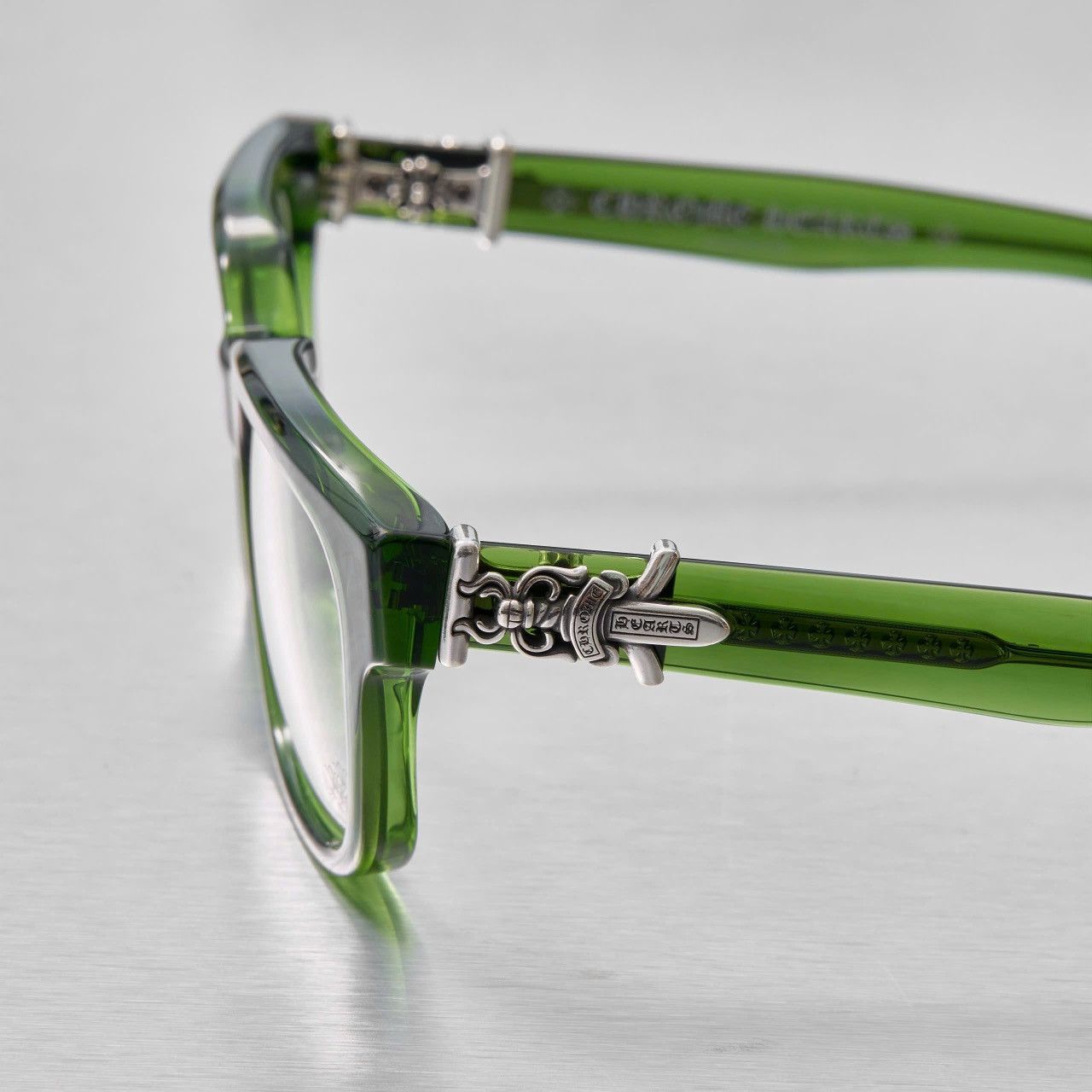 Chrome Hearts CHROME HEARTS VAGILLIONAIRE II DARK OLIVE GLASSES Size ONE SIZE - 3 Thumbnail