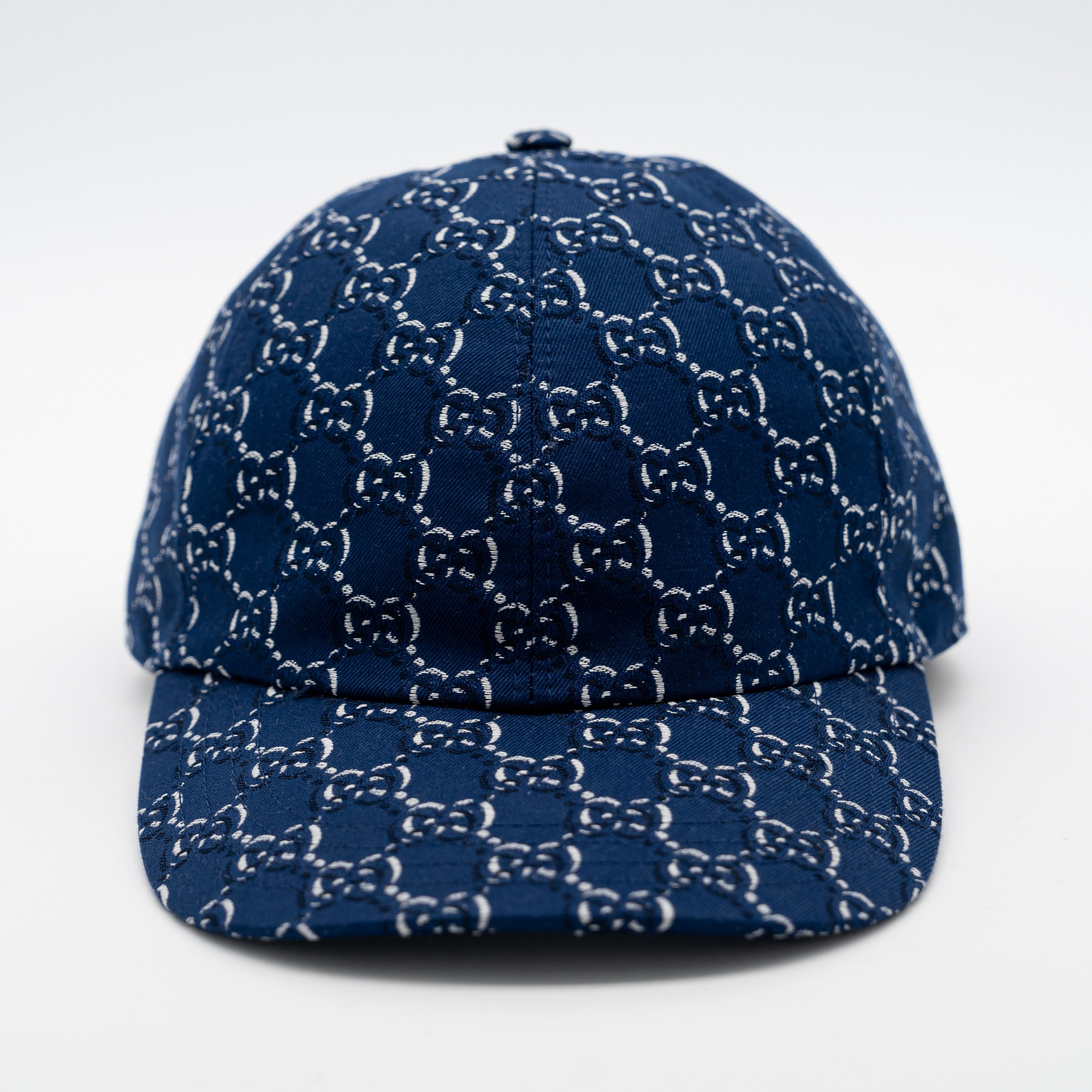Gucci S Gucci Blue GG Cotton Baseball Cap Hat Size ONE SIZE - 2 Thumbnail