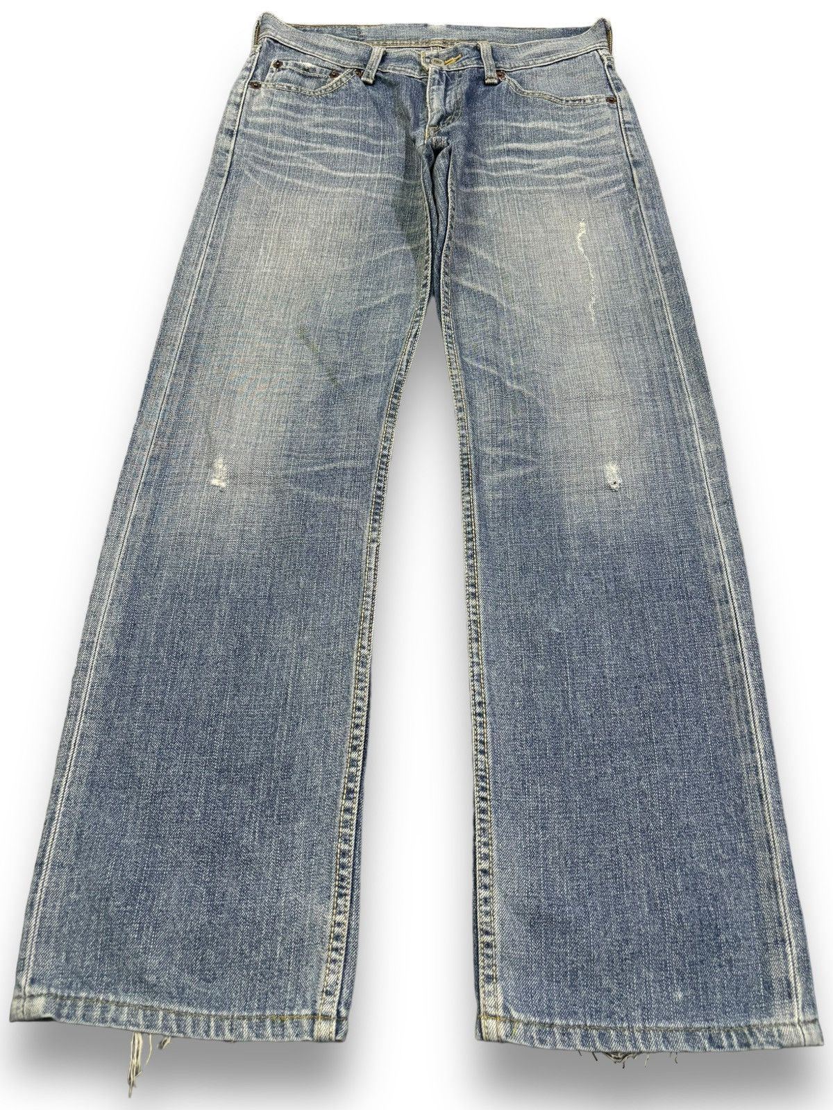 Levi's Vintage 2000s Levis Blue Washed Loose Fit Distressed Jeans Size US 29 - 1 Thumbnail