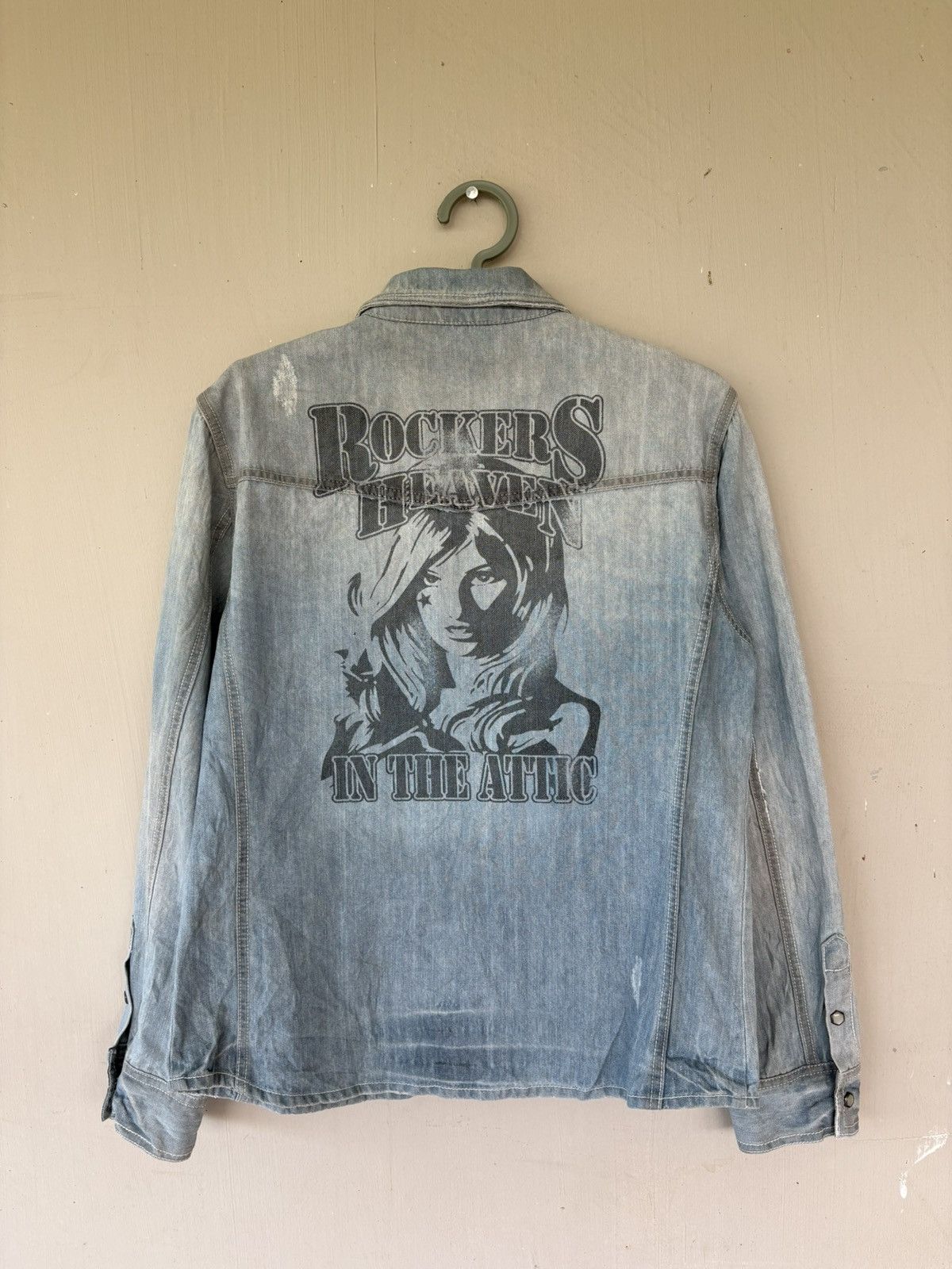 In The Attic Vintage In The Attic Rockers Heaven Denim Jacket Style Size US L / EU 52-54 / 3 - 9 Thumbnail