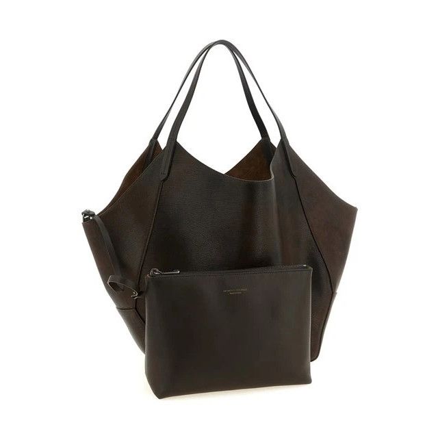 Brunello Cucinelli BRUNELLO CUCINELLI $4900 Rust Brown Reversible Duo Shopper B Size ONE SIZE - 3 Thumbnail