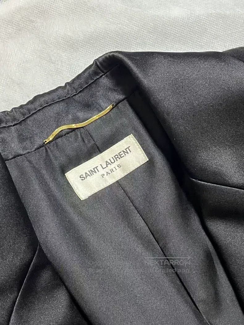 Saint Laurent Paris Saint Laurent Paris Black Mid-Length Lapel Coat Size XS / US 0-2 / IT 36-38 - 3 Thumbnail