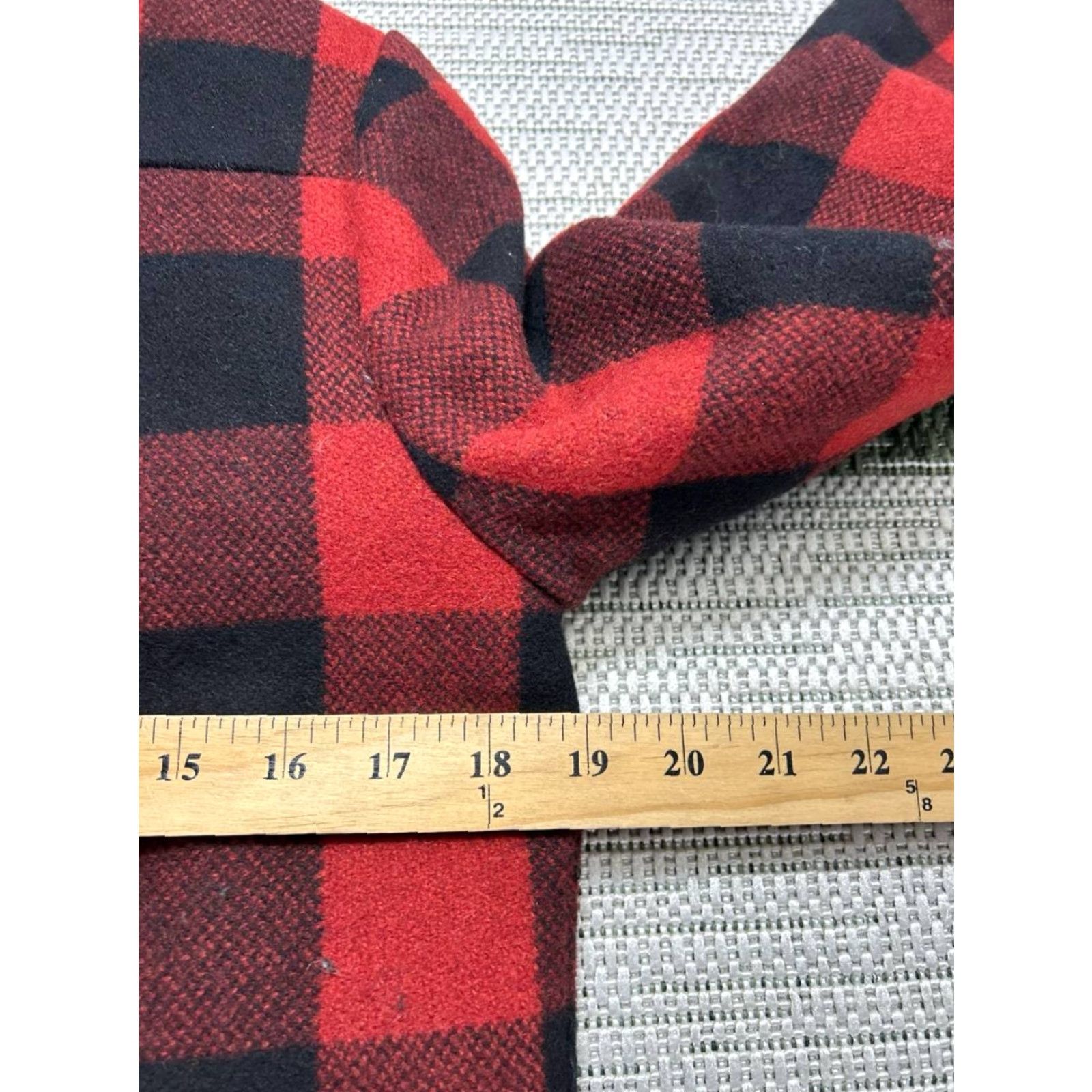 J.Crew J.CREW Jacket Womens 6 Red Black Flannel Wool Blend Coat Size M / US 6-8 / IT 42-44 - 5 Thumbnail