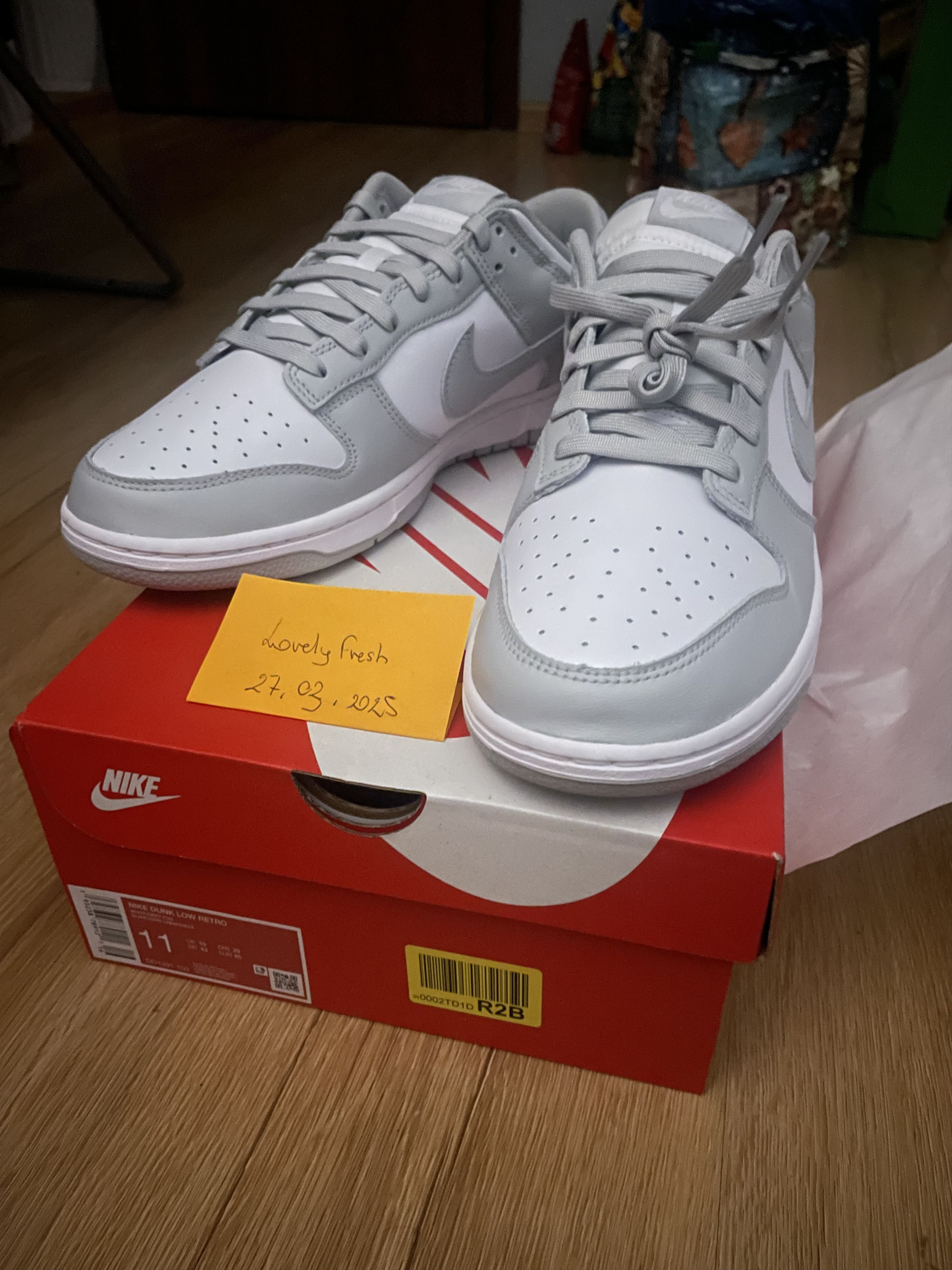 Nike NIKE DUNK RETRO BTTYS GREY FOG Size US 11 / EU 44 - 1 Thumbnail