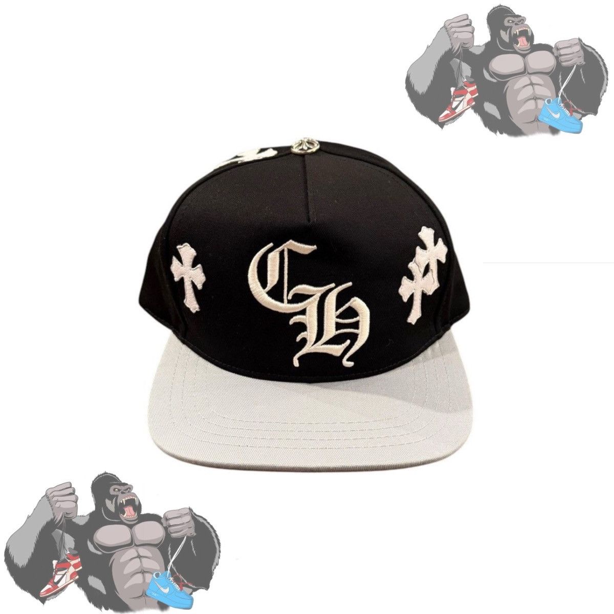 Chrome Hearts Chrome Hearts Cross Patch Hat Black Grey Size ONE SIZE - 1 Thumbnail