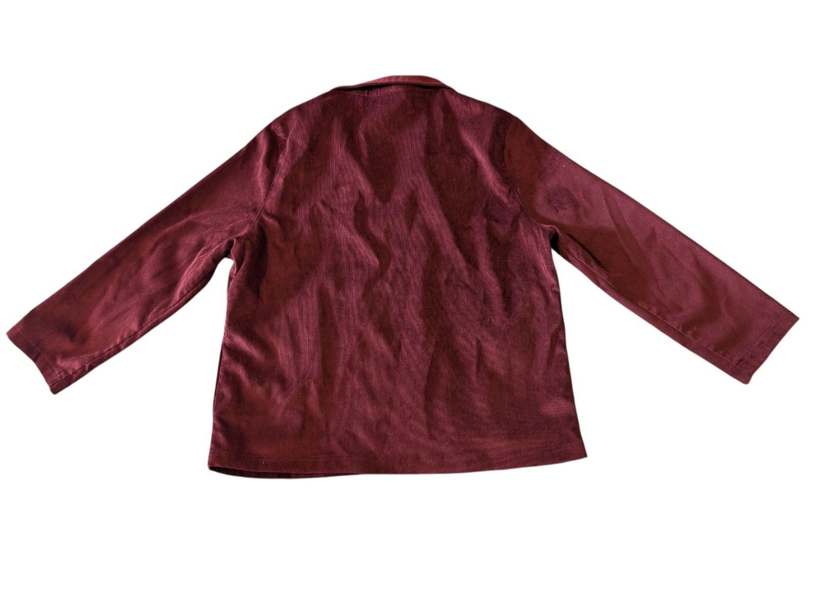 Other BonWorth Jacket Women Medium Petite Burgundy Corduroy Zip Size M / US 6-8 / IT 42-44 - 7 Thumbnail