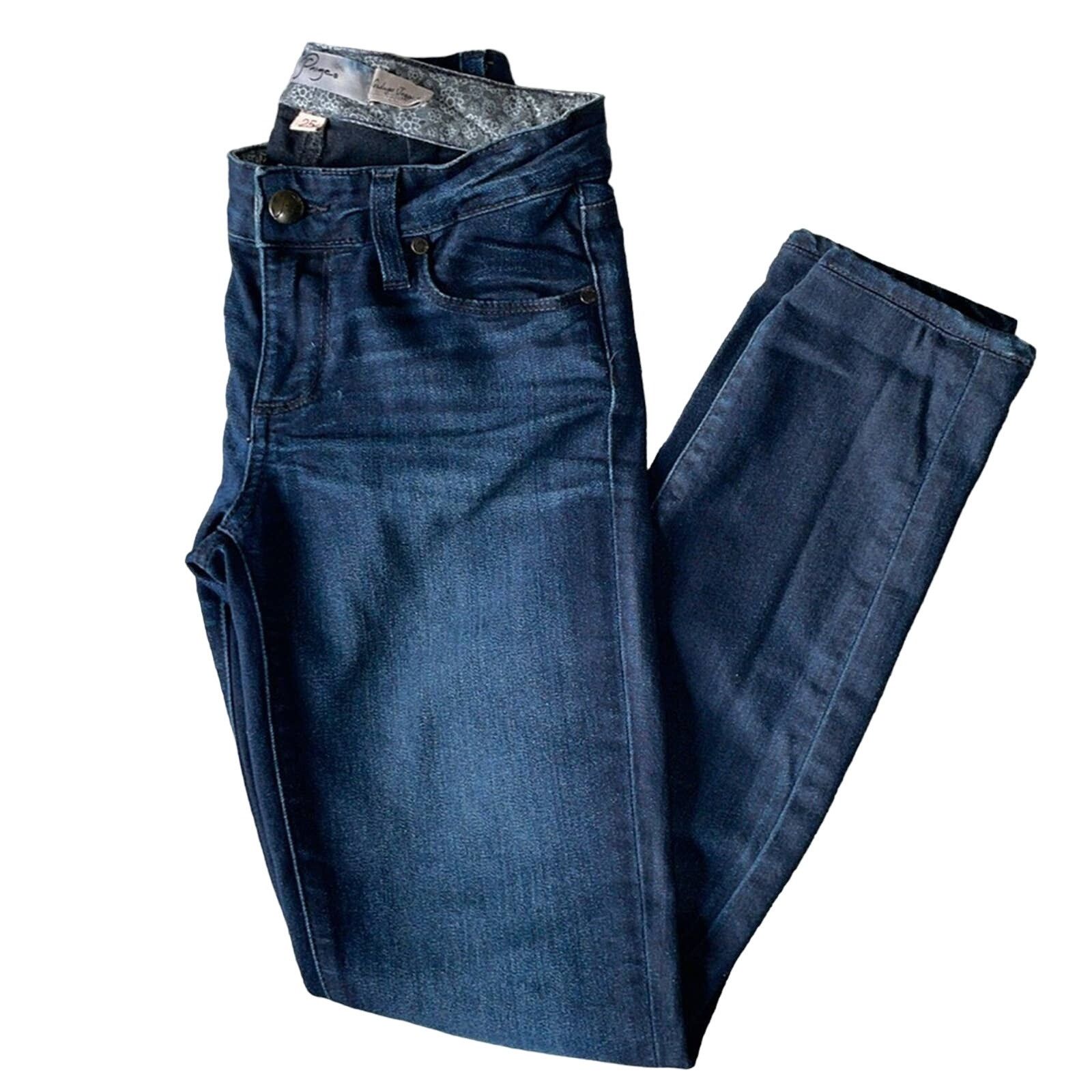 Paige Paige Verdugo Jegging 25 Womens Skinny Jeans Dark Wash Denim Size 26" / US 2 / IT 38 - 1 Thumbnail