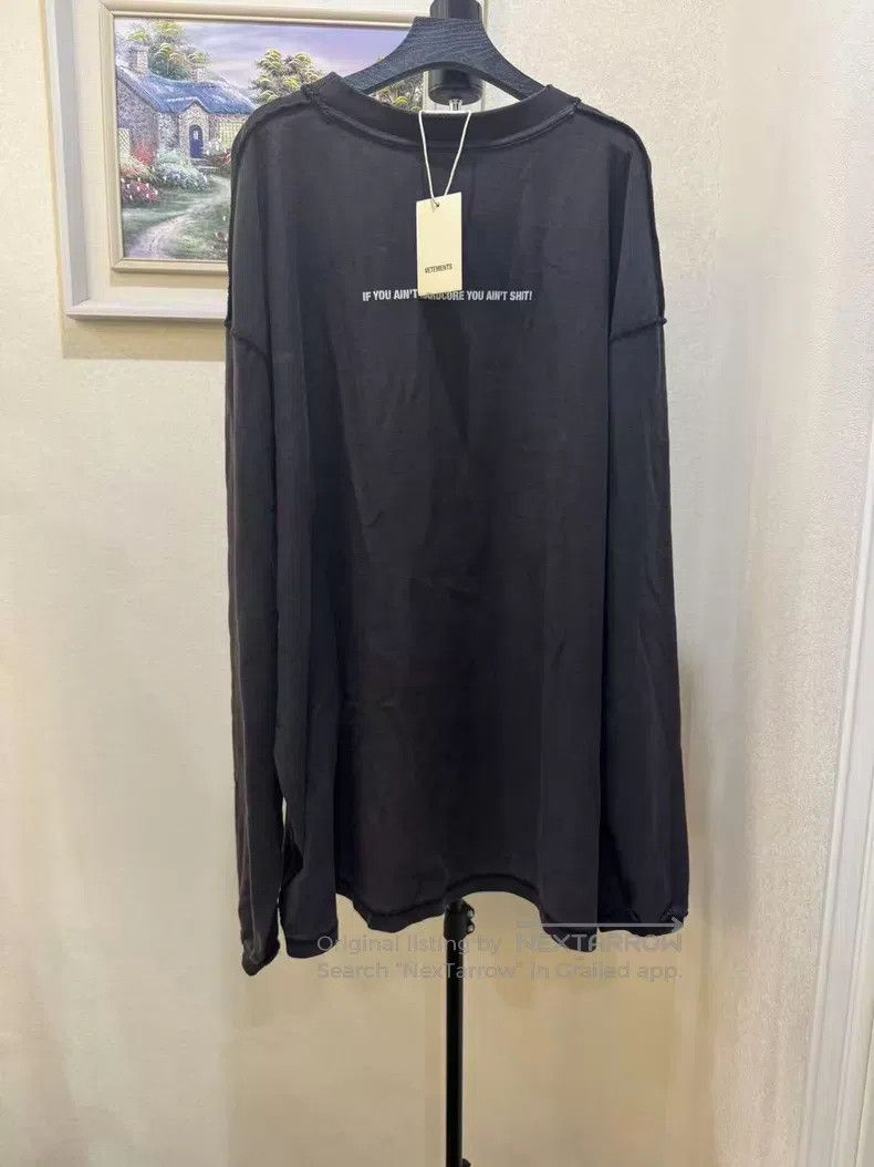 Vetements VETEMENTS Black Long Sleeve T-Shirt Size US M / EU 48-50 / 2 - 2 Thumbnail