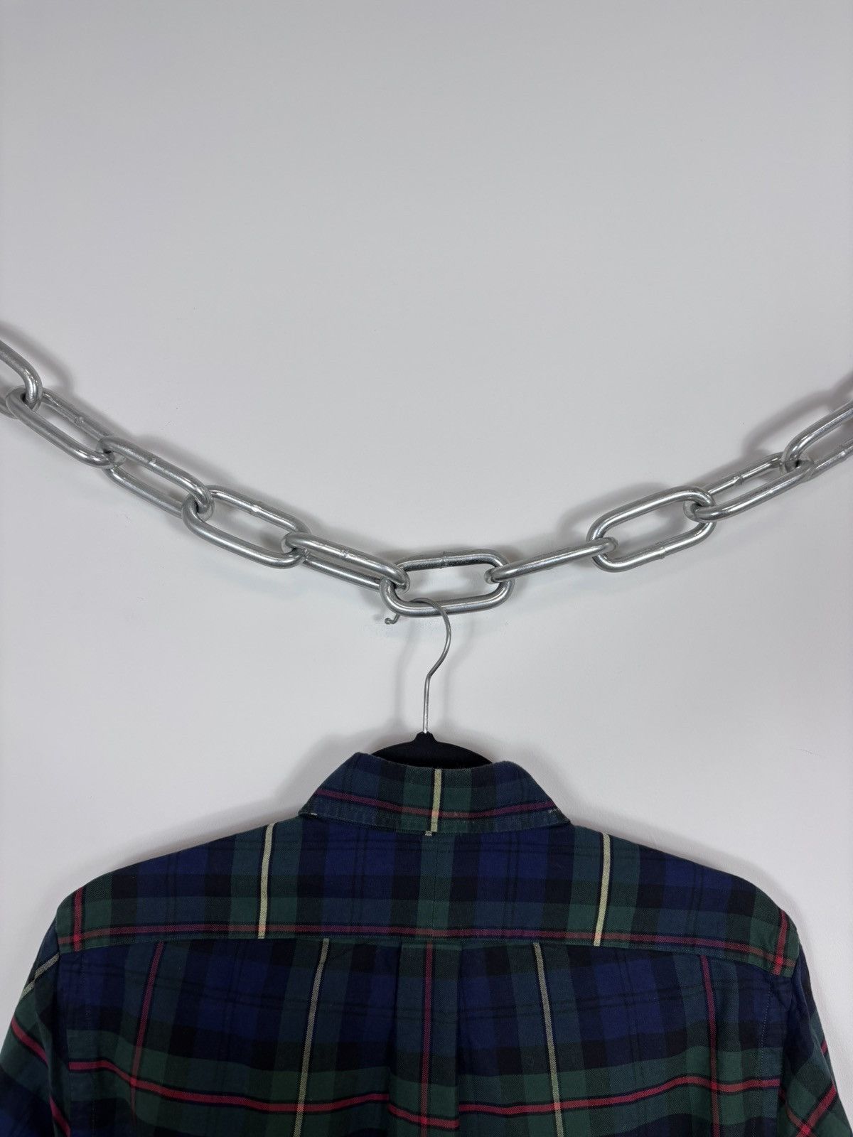 Ralph Lauren Ralph Lauren Men’s Blue Green Tartan Plaid Long Sleeve Shirt Size US XS / EU 42 / 0 - 16 Thumbnail