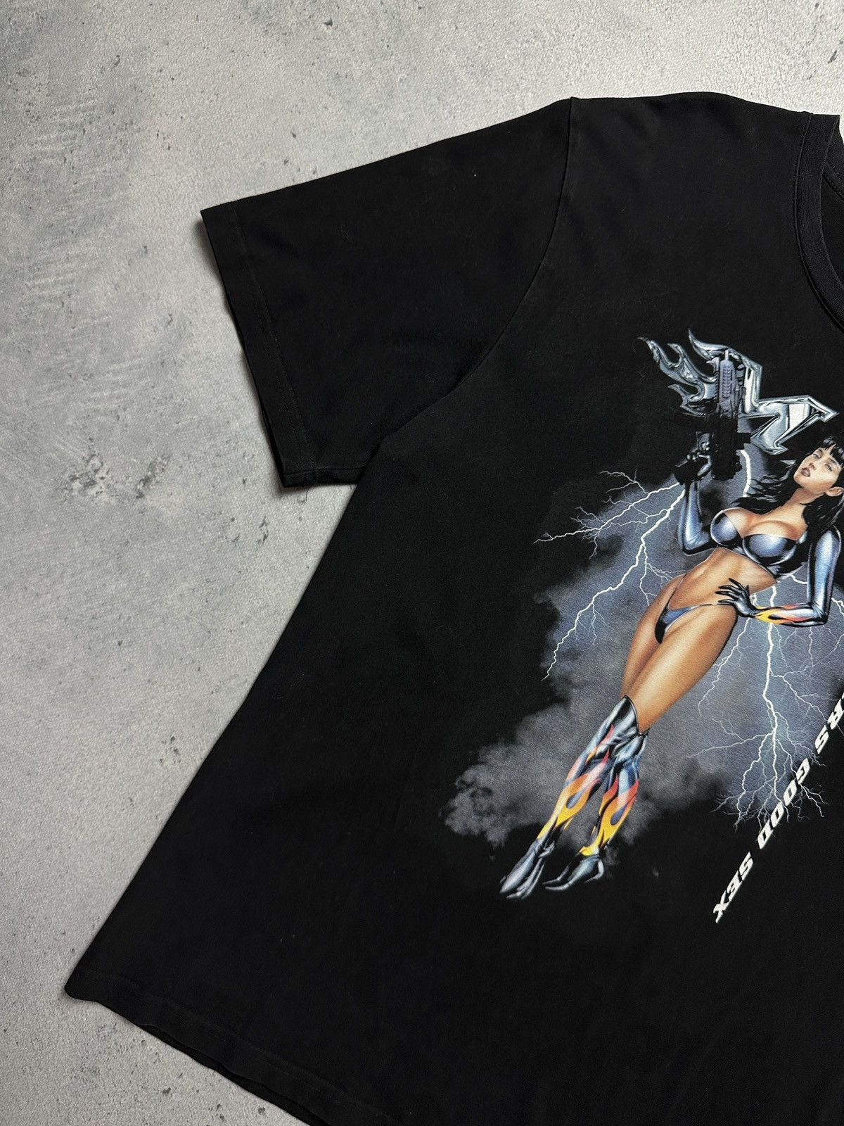 Band Tees MAD Tee Rare Hype Fast Cars Good Sex 3d Racing Rock Band y2k Size US M / EU 48-50 / 2 - 2 Thumbnail