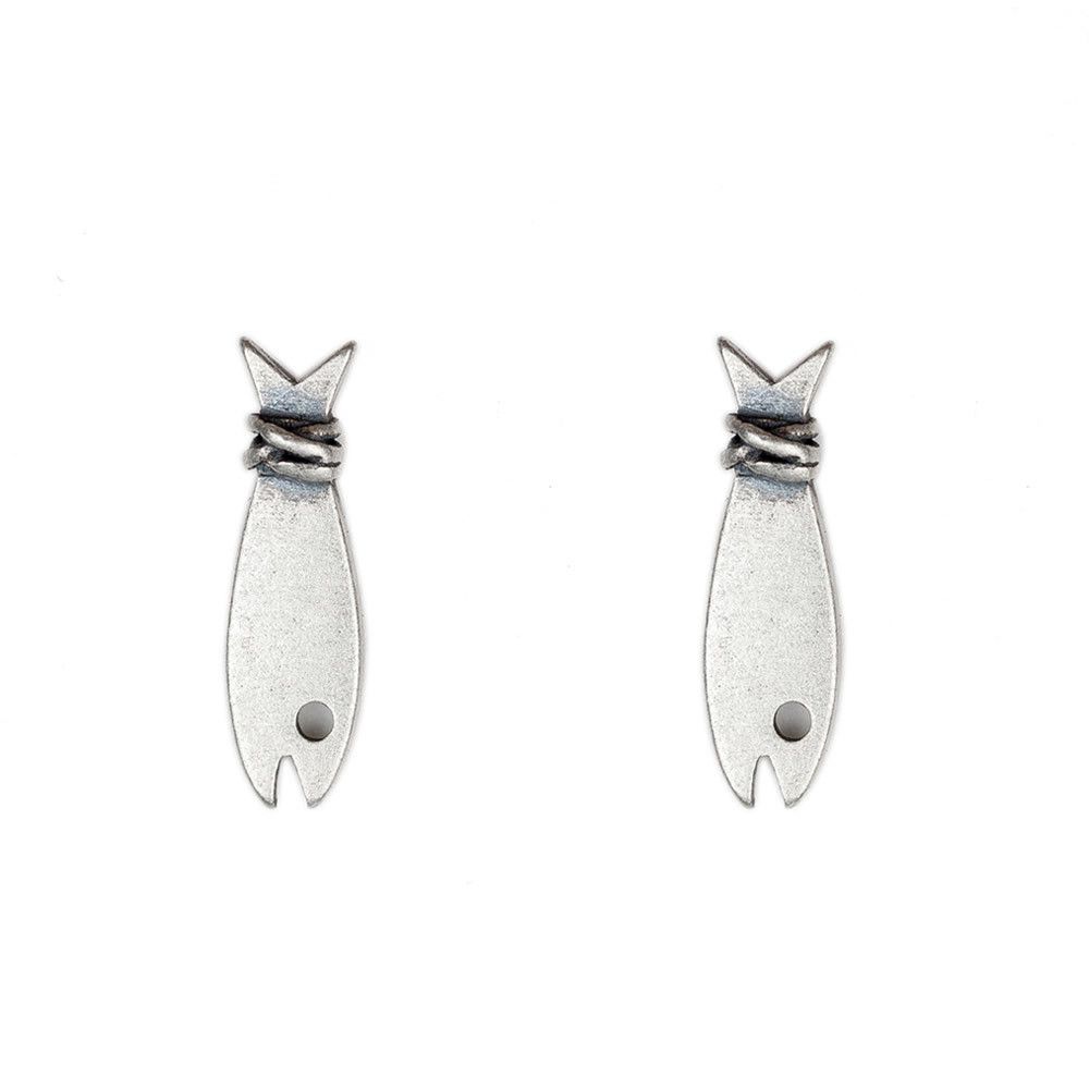 Jewelry Fish Crazy Earrings One Pairs Chrome Jewelry Size ONE SIZE - 5 Thumbnail
