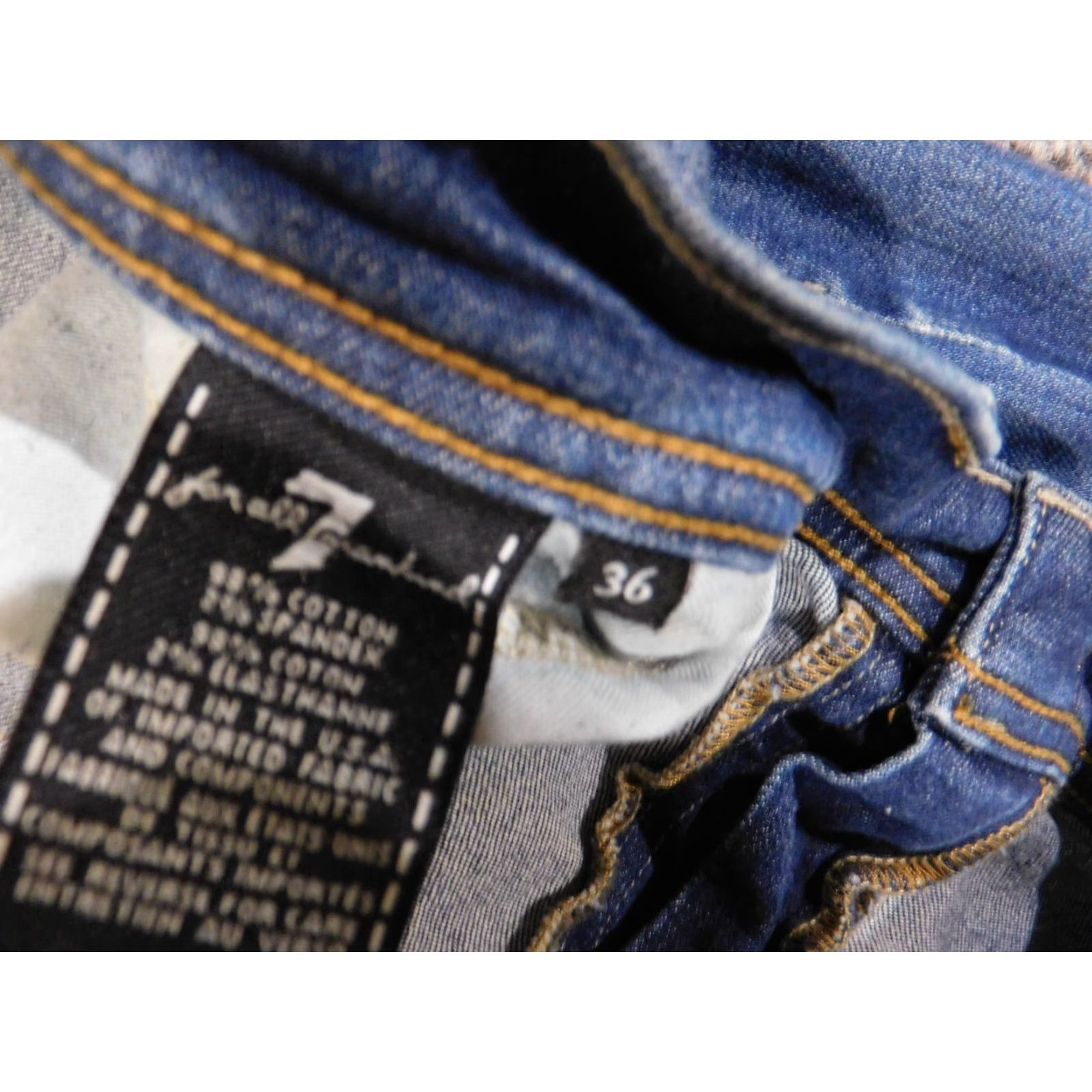 7 For All Mankind 7 For All Mankind Jeans Men 36x32 Paxtyn Distressed Straight Dark Wash Denim Vintage No 7 For All Mankind Carsen Regular Inseam 32"} Size US 36 / EU 52 - 5 Thumbnail