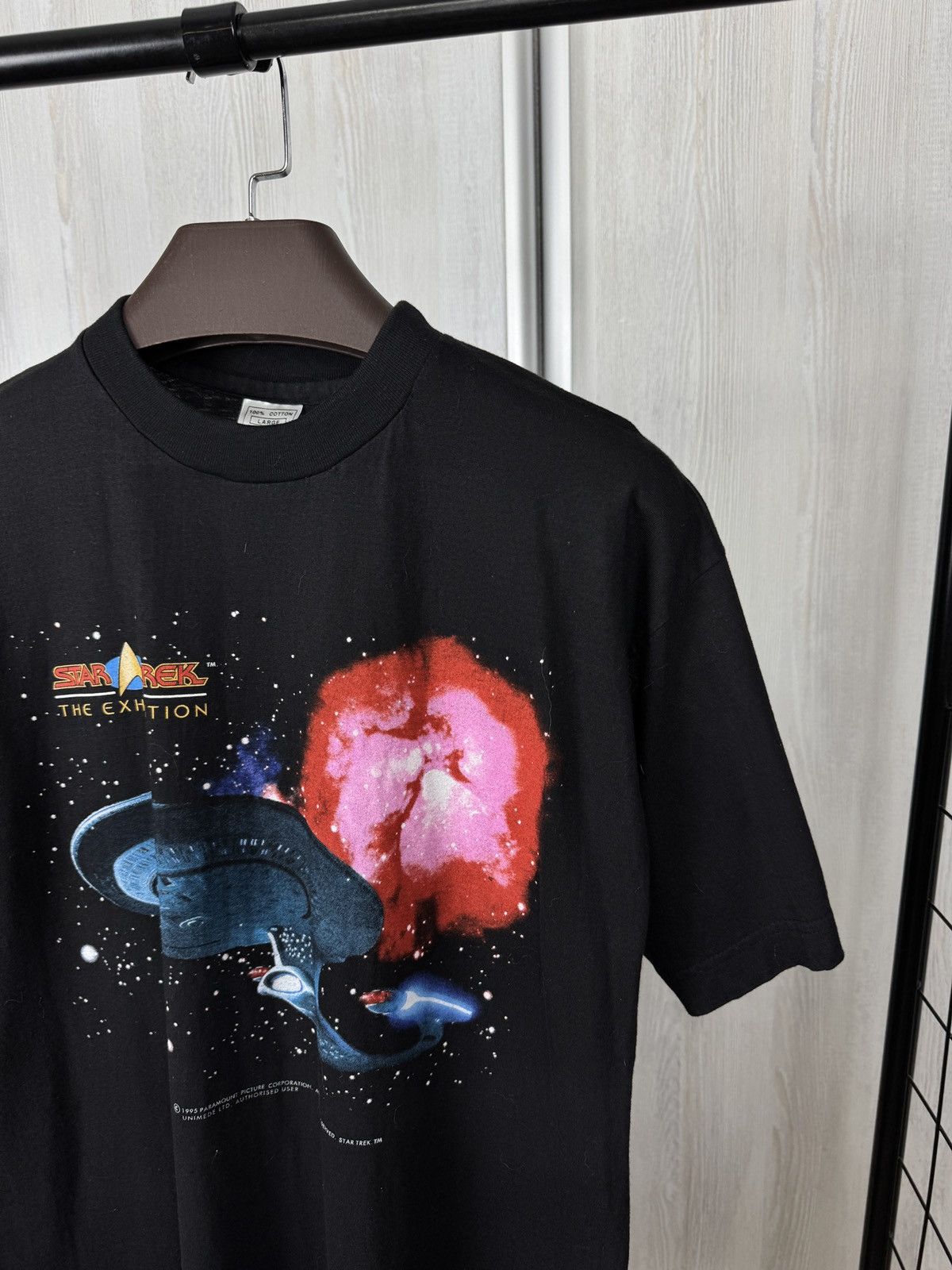 Vintage 1995 STAR TREK Authentic Vintage Tee Retro 90s TV Show Movie Size US L / EU 52-54 / 3 - 4 Thumbnail