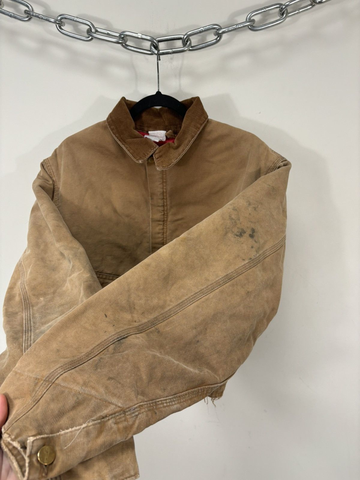 Carhartt Vintage 90s Carhartt Made In USA Washed Boxy Cropped Jacket Size US L / EU 52-54 / 3 - 11 Thumbnail