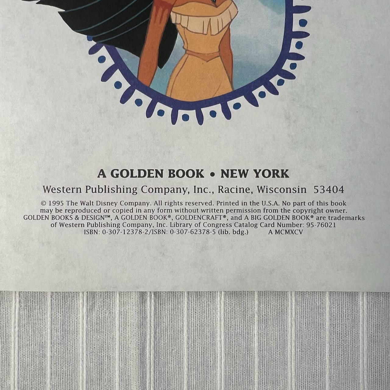 Designer Disney's Pocahontas (Big Golden Book) 1st Printing 1995 HTF Size ONE SIZE - 7 Thumbnail