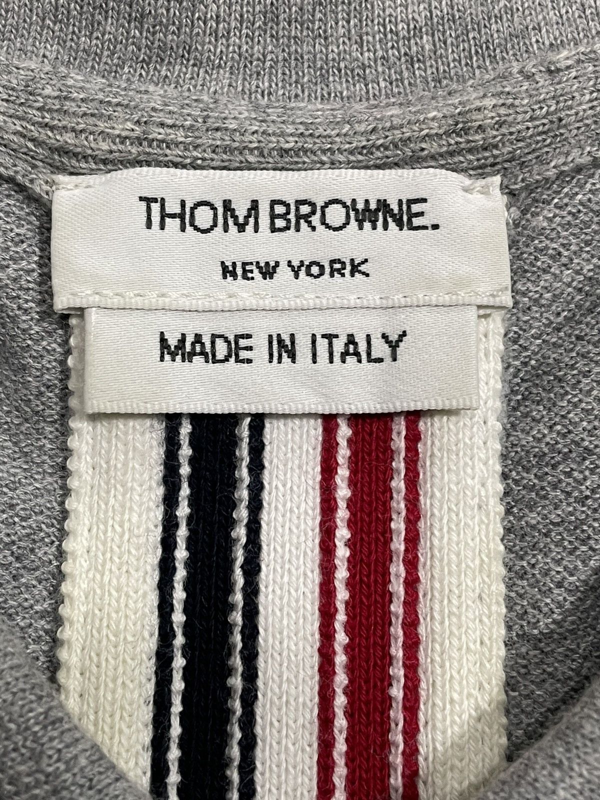 Thom Browne Center-Back Stripe Thom Browne Piqué Polo Size US M / EU 48-50 / 2 - 5 Thumbnail