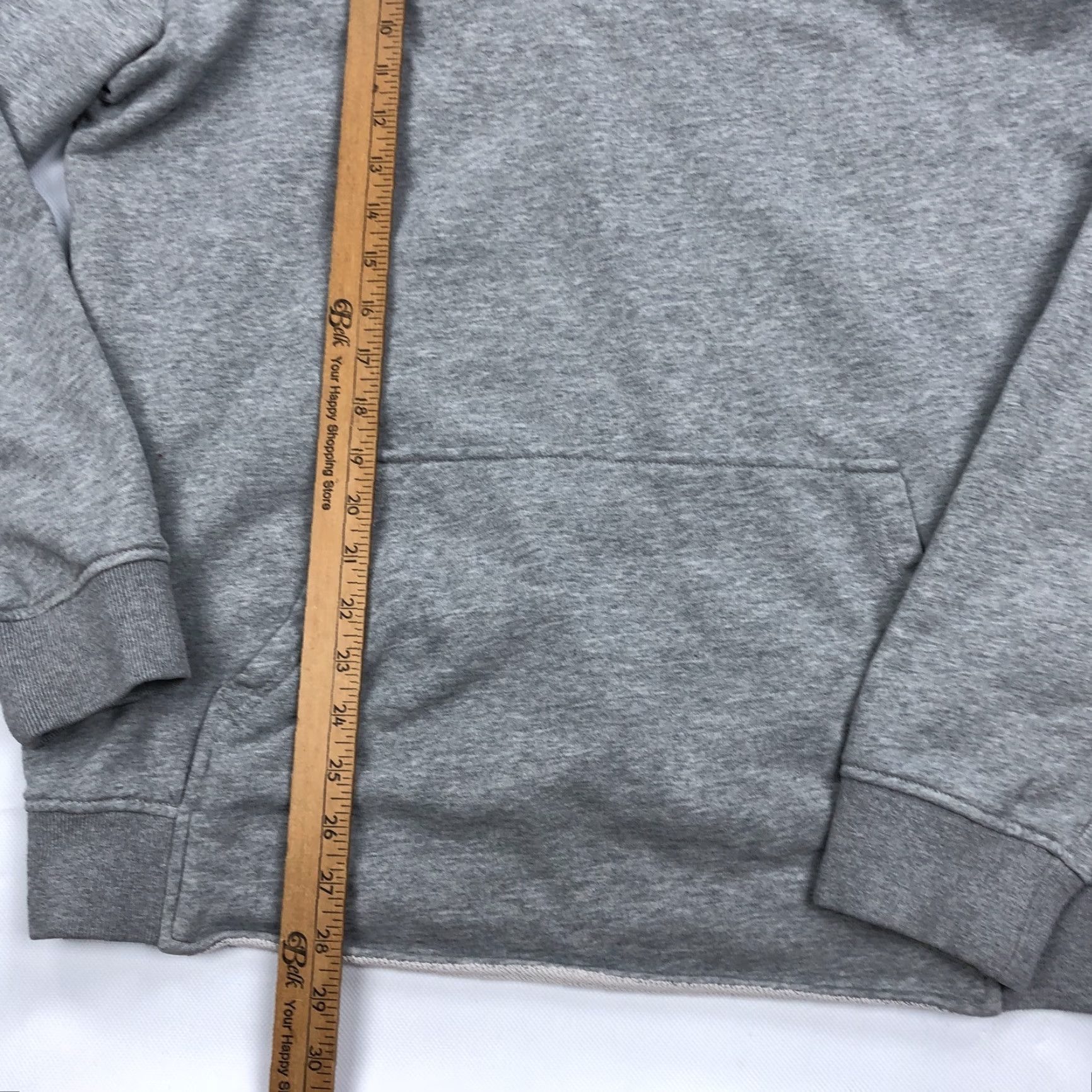 Vintage BYLT Core Hoodie Mens L Grey Pullover Hoodie 100% Cotton Ribbed Hem Cuffs Pockets Fleece Eyelets Modern Classic Casual Everyday Sweatshirt Size US L / EU 52-54 / 3 - 4 Thumbnail
