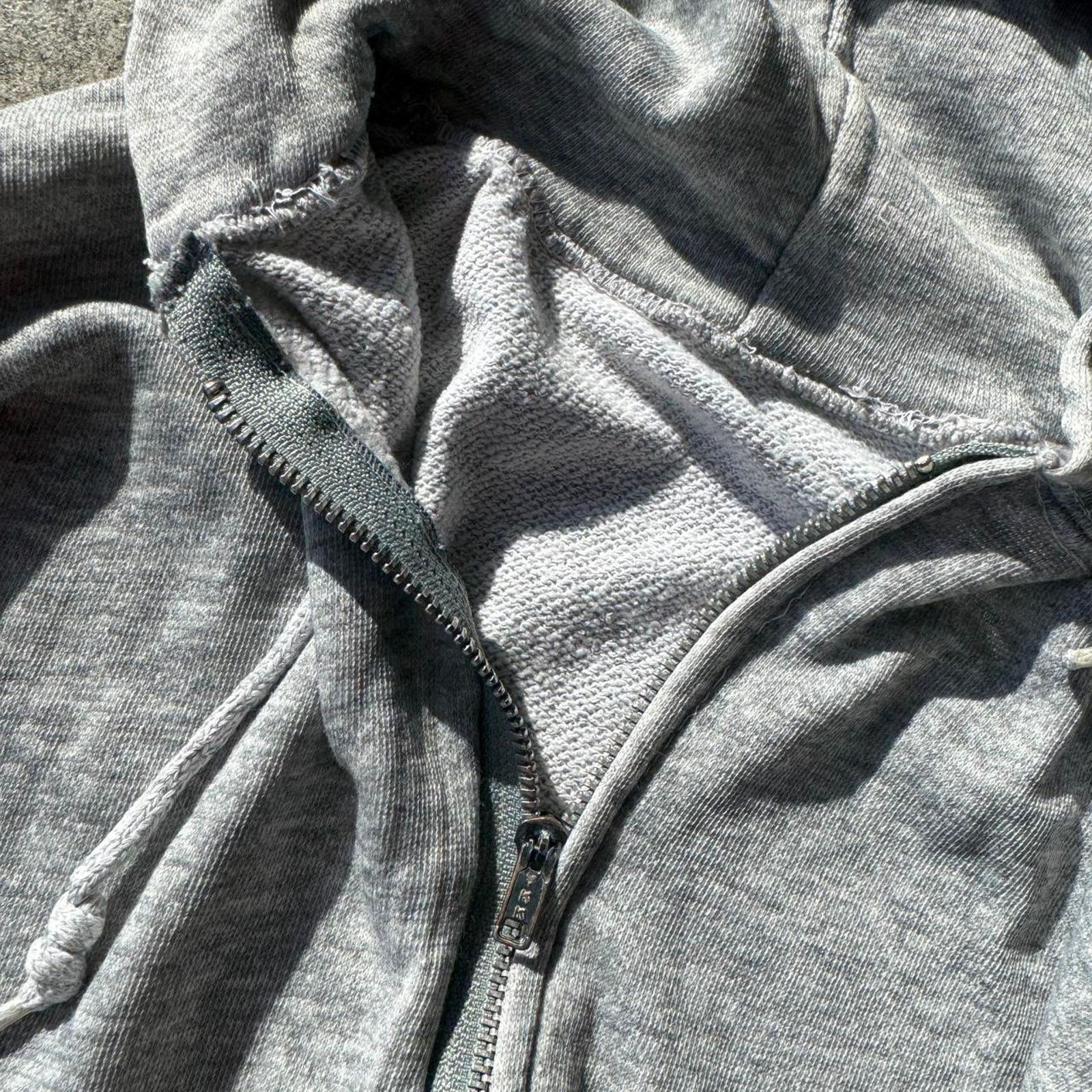 Other Vintage 90s blank zip up hoodie with sasheiko repair Size M / US 6-8 / IT 42-44 - 4 Thumbnail