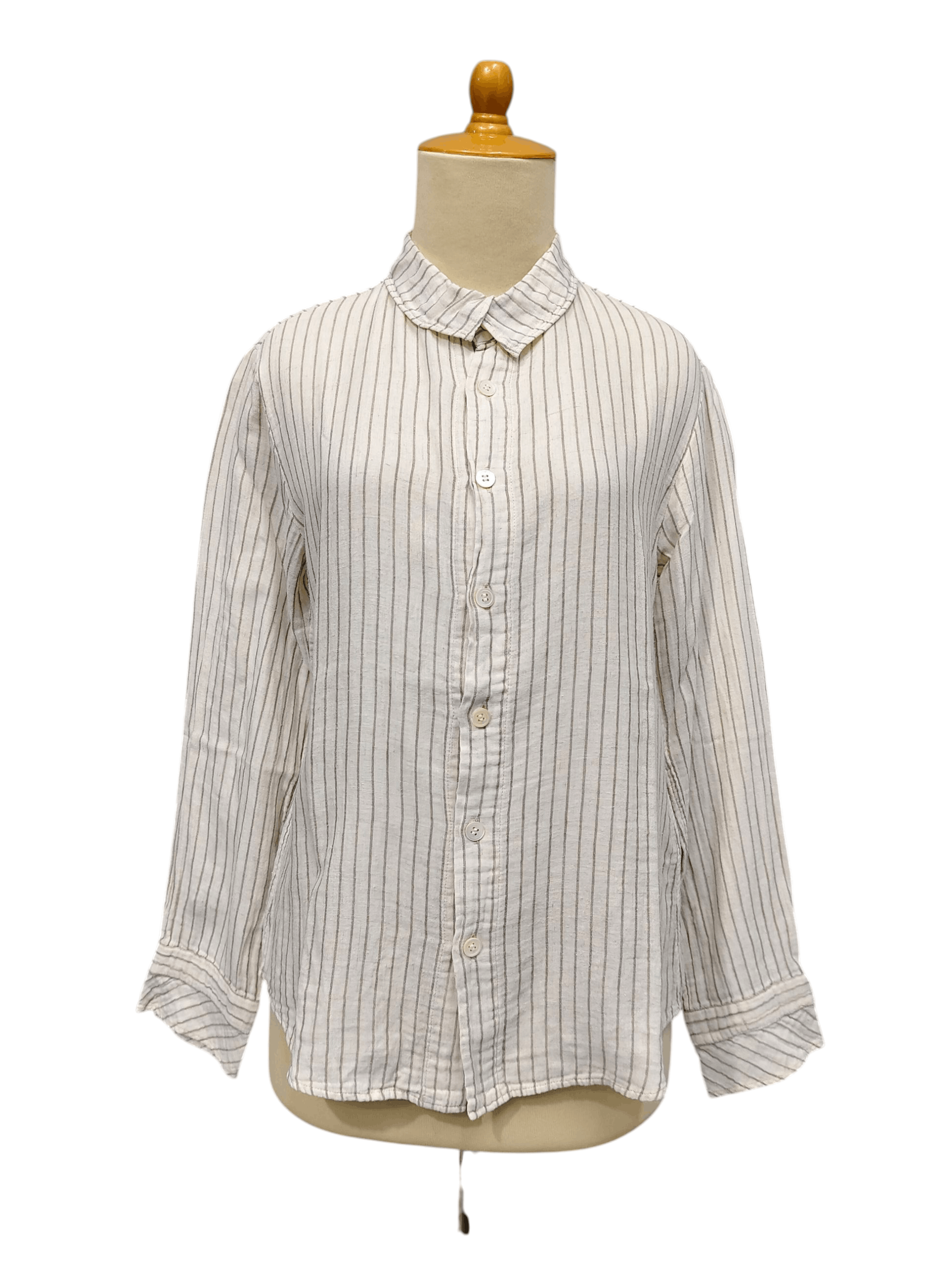 Issey Miyake 🇯🇵 Plantation 🇯🇵 By Issey Co Striped Shirt Size M / US 6-8 / IT 42-44 - 1 Thumbnail