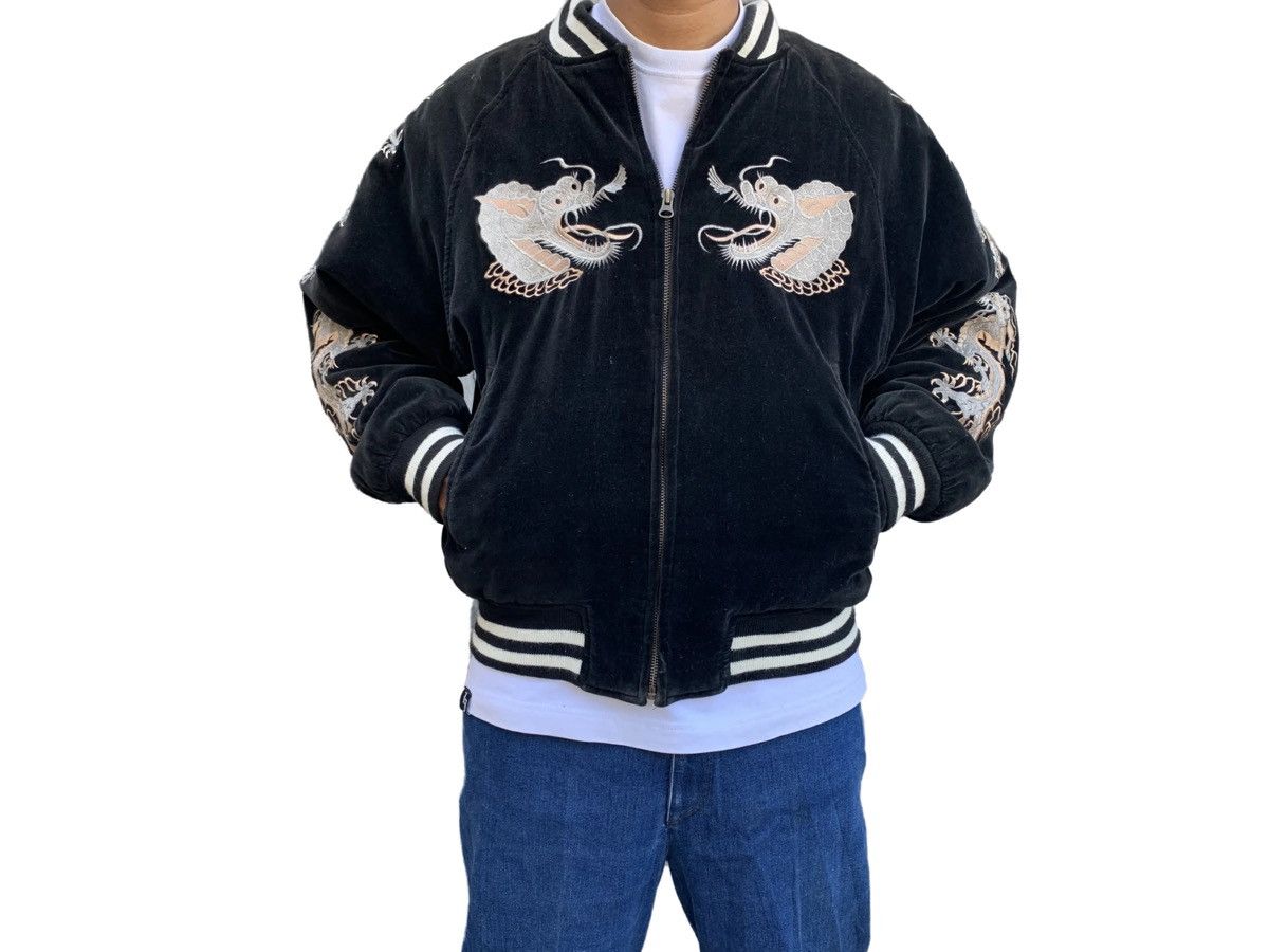 Vintage sukajan jacket art howaito ryu (white dragon) tag by JAKE Size US L / EU 52-54 / 3 - 5 Thumbnail