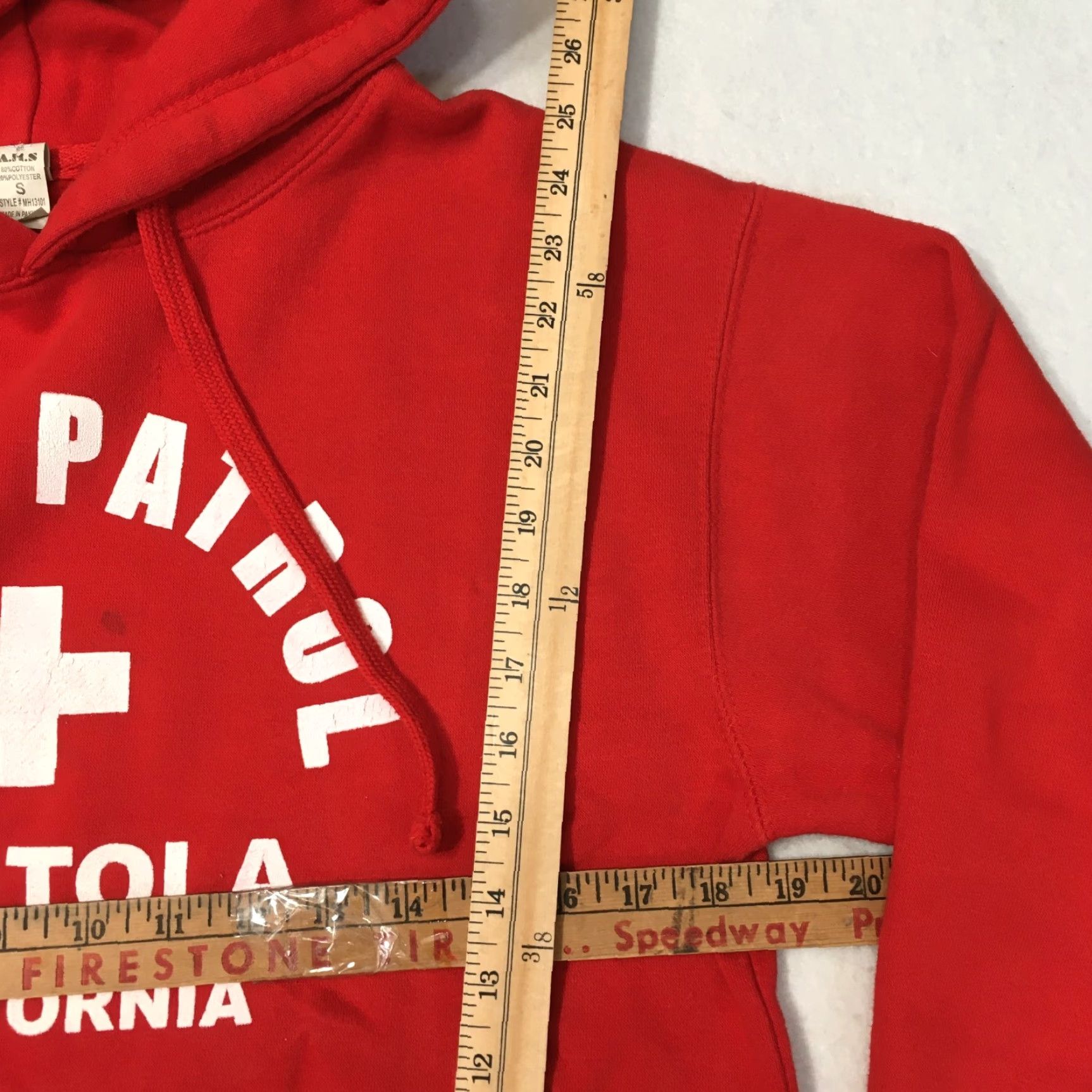 Vintage AHS Beach Patrol Hoodie Sweatshirt Adult S Red Size US S / EU 44-46 / 1 - 5 Thumbnail