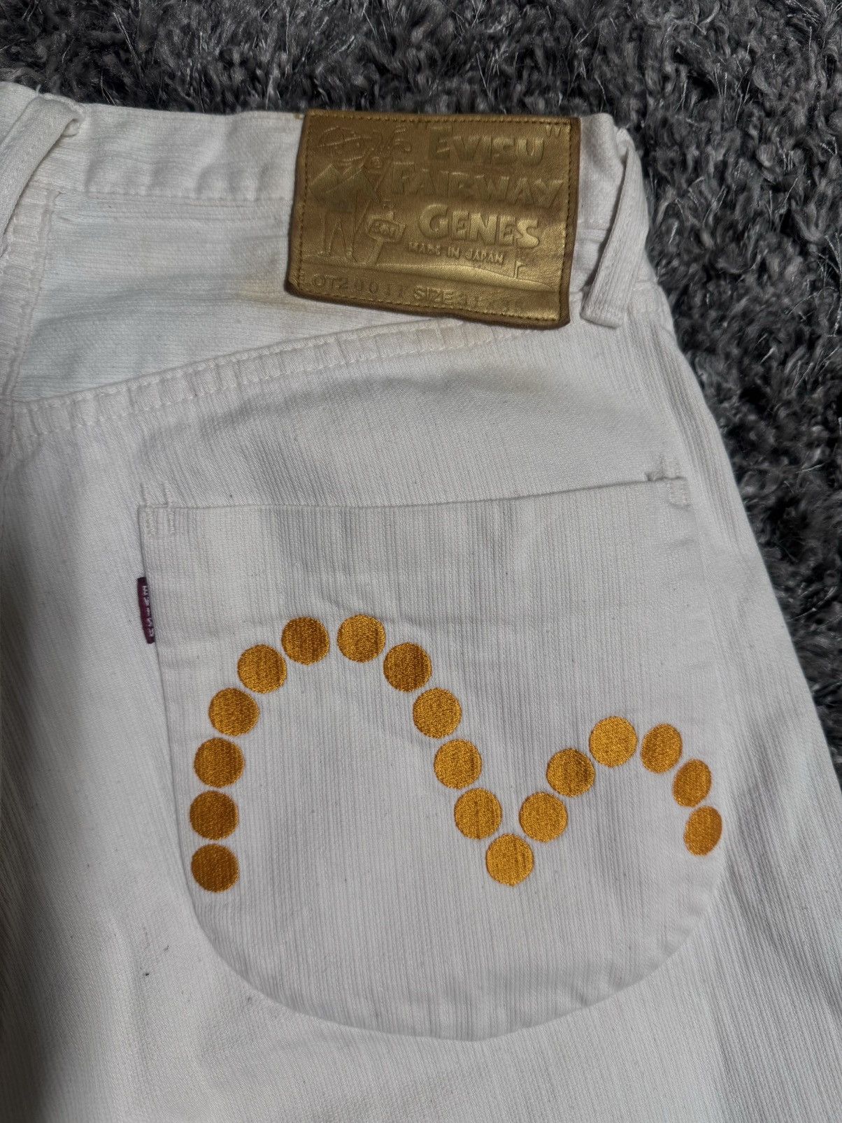 Evisu Vintage Evisu White Denim Jeans Size US 31 - 10 Thumbnail