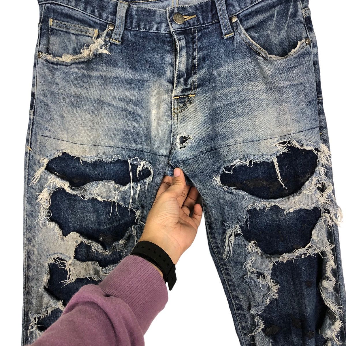 Hysteric Glamour 🔥Punk Design Distressed Tornado Mart Japan Made Size US 32 / EU 48 - 13 Thumbnail
