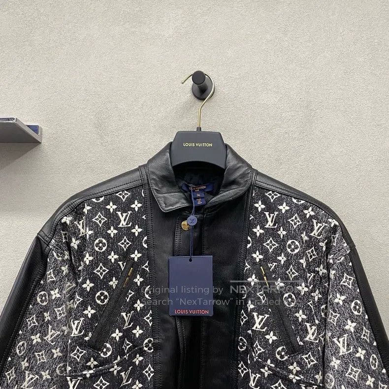 Louis Vuitton Louis Vuitton Floral paneled leather bomber jacket Size XS / US 0-2 / IT 36-38 - 4 Thumbnail