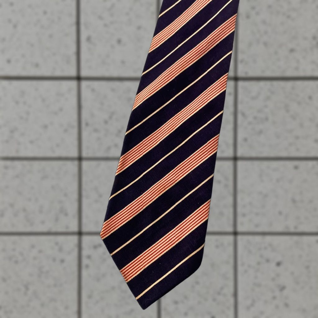Vintage VINTAGE Red White Blue Tie Woven Necktie Repp Striped American Regimental 4x57 Stain Capsule Wide Necktie Men Tie Size ONE SIZE - 1 Thumbnail