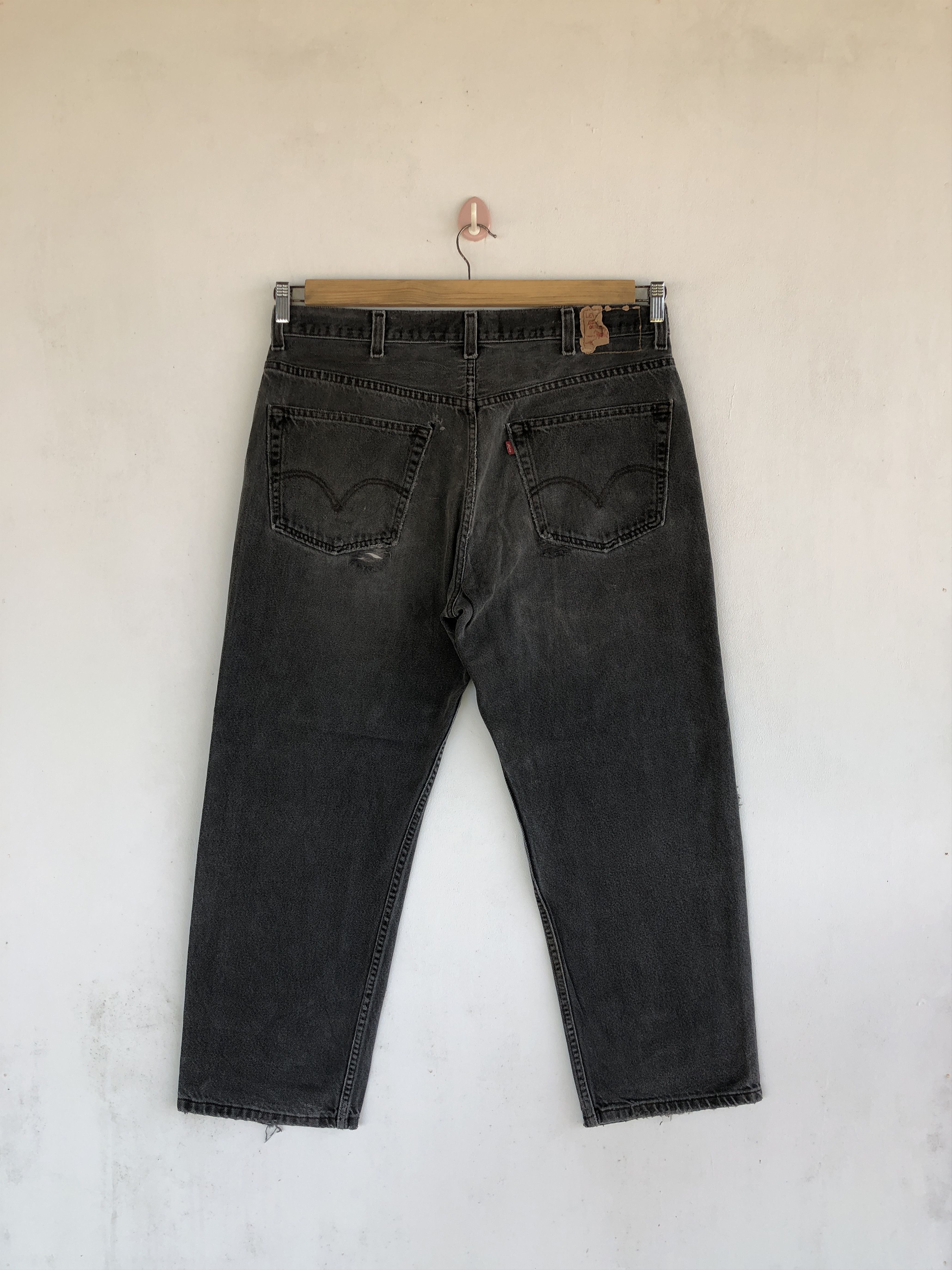 Levi's Vintage Levis 550 Jeans Levi's Faded Black Grunge Denim Size US 32 / EU 48 - 2 Thumbnail