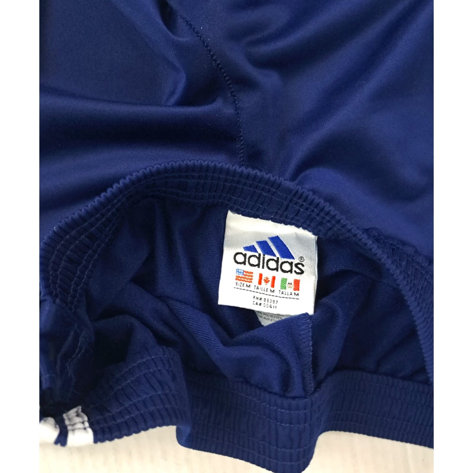 Adidas VINTAGE adidas Full Button Side Fleece 3 Stripe Track Pants USA Made Medium 30 in Blue Unisex Adults Pants 80s Size US 31 - 5 Thumbnail