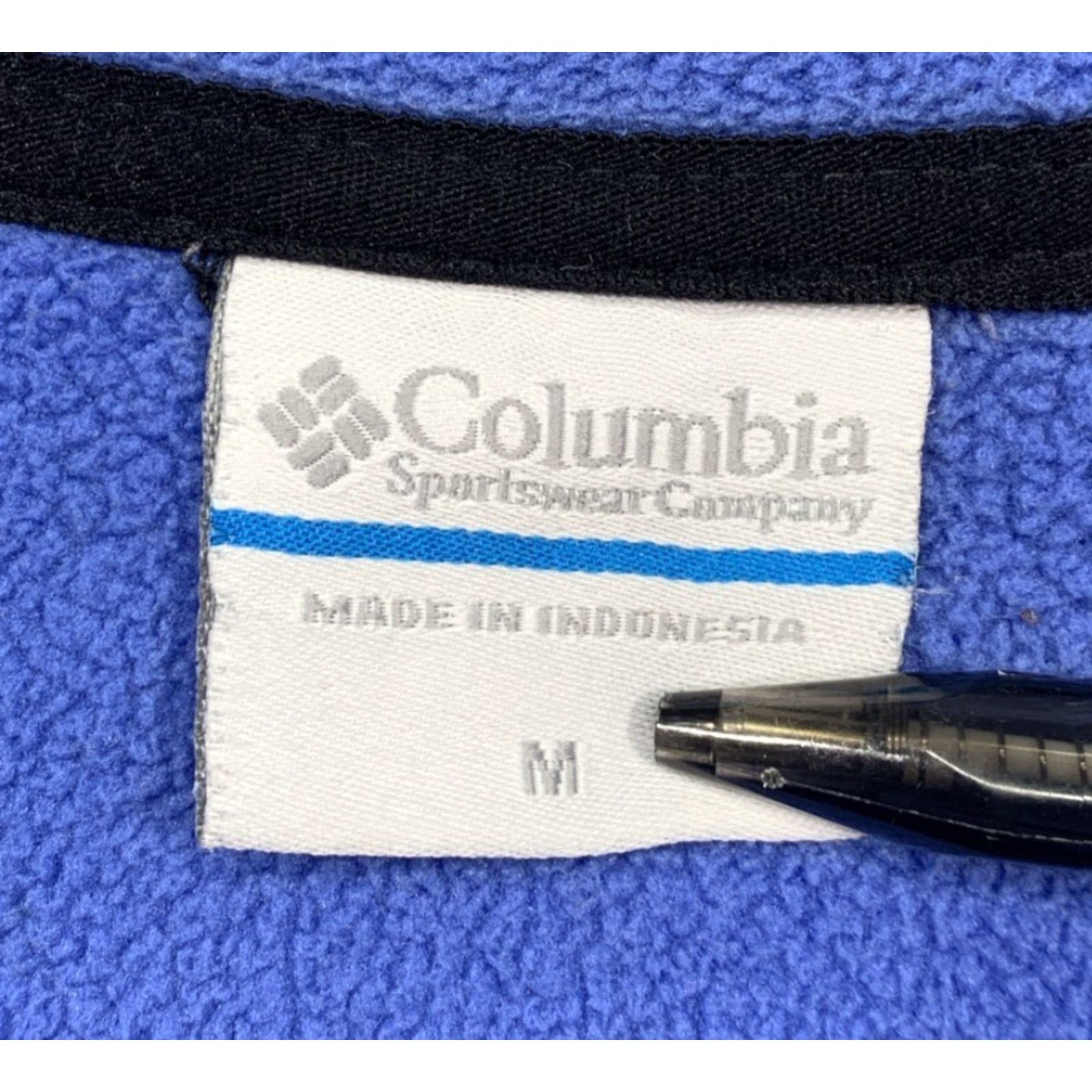 Vintage Columbia Fleece 1/2 Zip Pullover Sweatshirt Lightweight Women’s M Blue & Black Size M / US 6-8 / IT 42-44 - 7 Thumbnail
