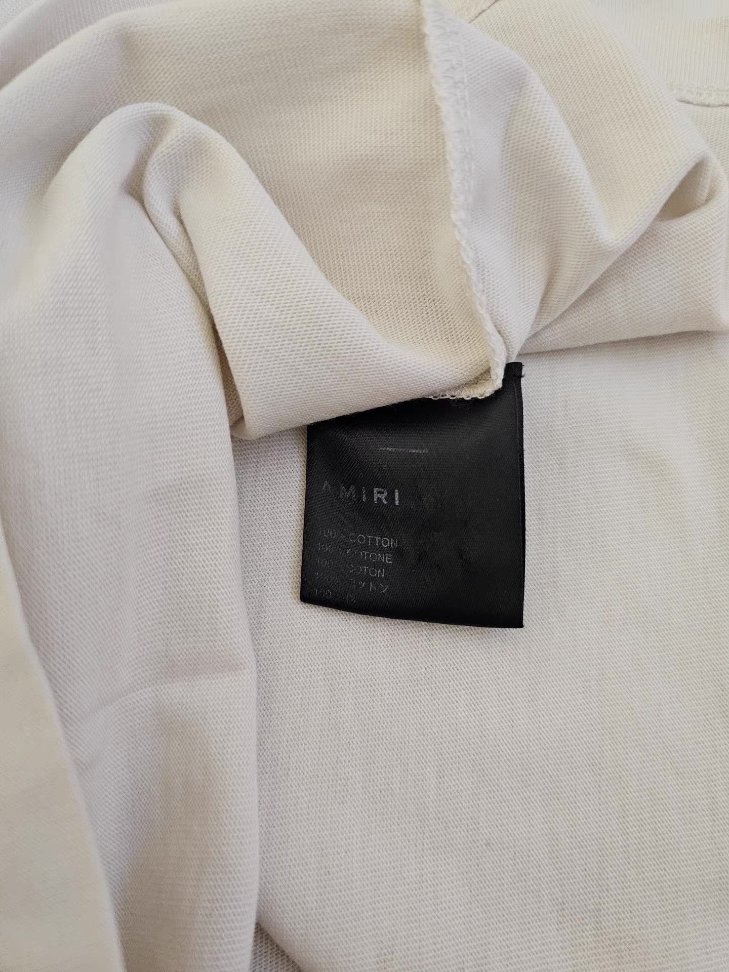 Amiri Amiri Beige Short Sleeve T-shirt Size US M / EU 48-50 / 2 - 5 Thumbnail