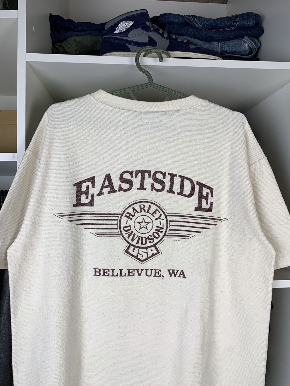 Vintage Vintage 90s Harley Davidson Eastside Made in Usa T-shirt Size US L / EU 52-54 / 3 - 19 Thumbnail