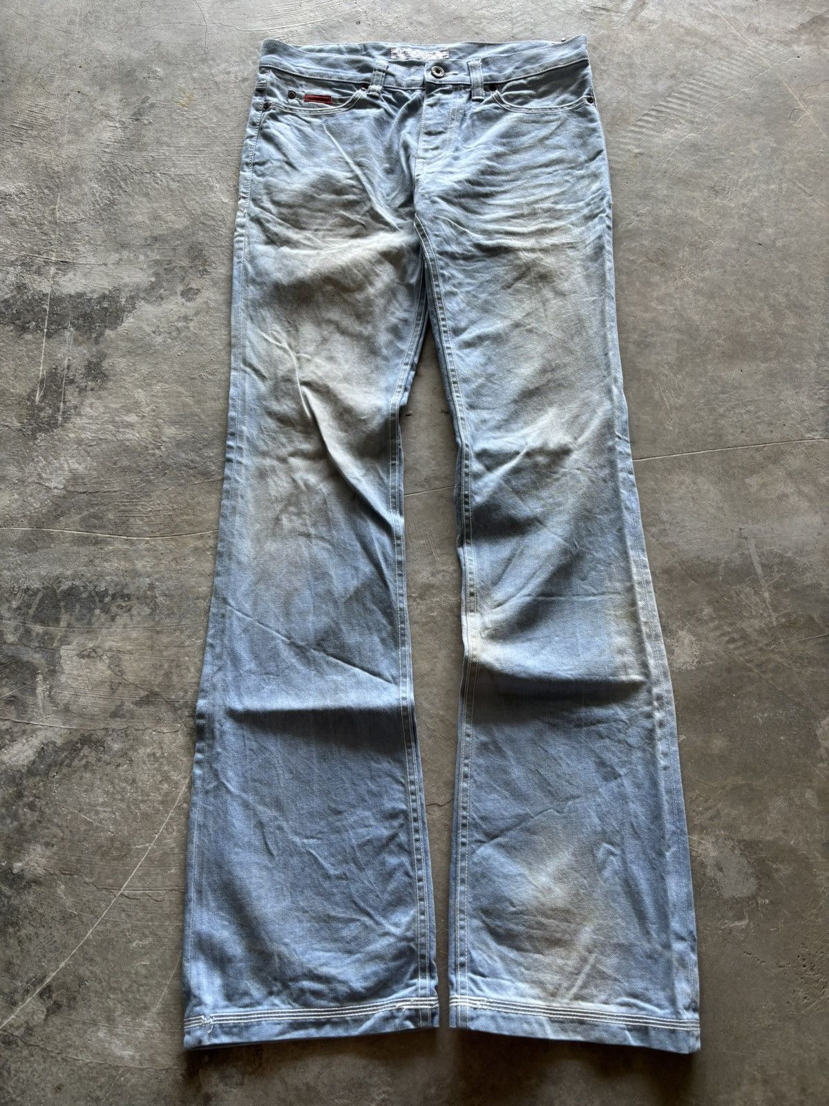 Tornado Mart OF THE NEIGE STYLE flare japanese denim whiskered washed Size US 32 / EU 48 - 1 Thumbnail
