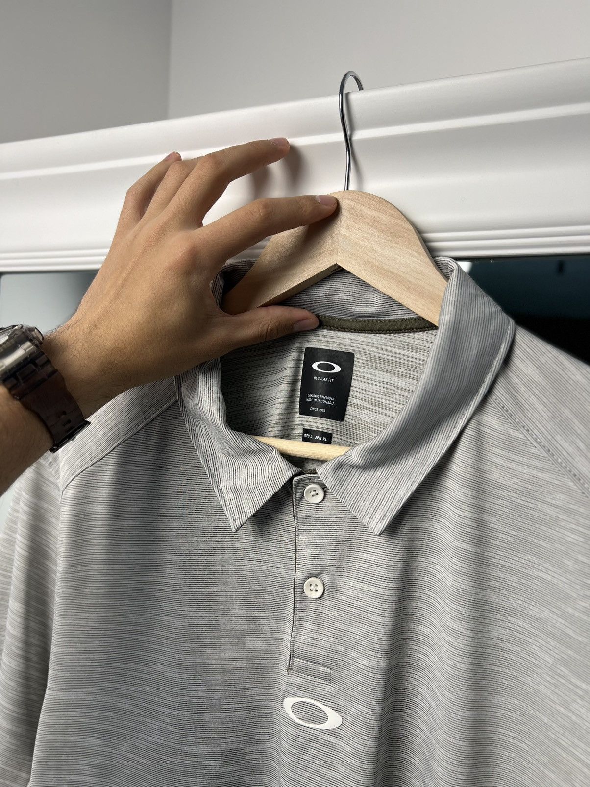 Oakley Oakley Aero Hydrolix Polo Shirt Gray L Indonesia Size US L / EU 52-54 / 3 - 9 Thumbnail