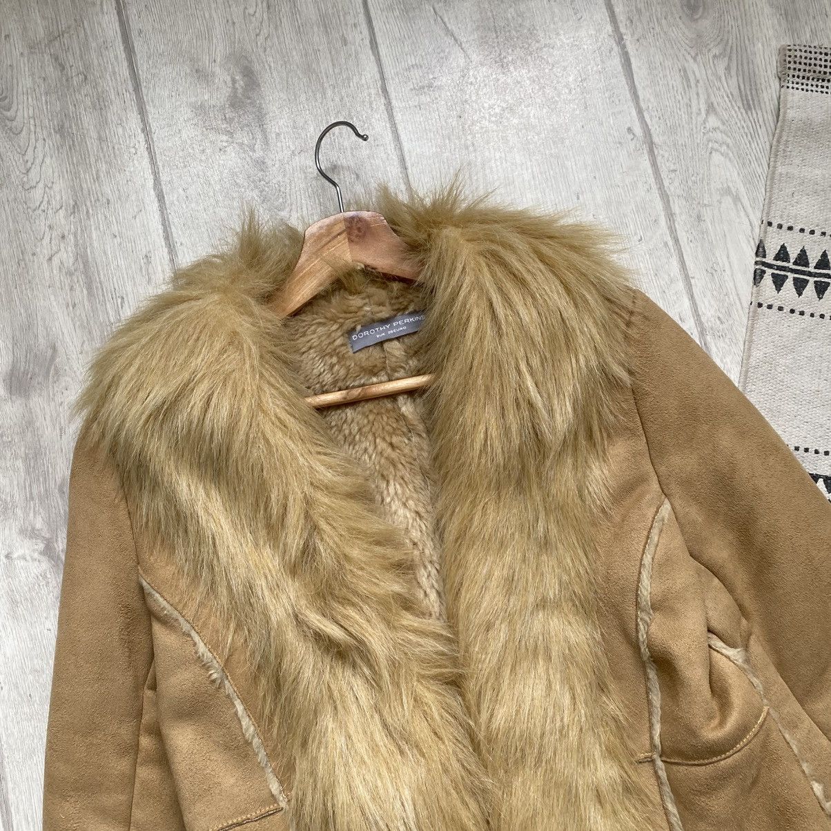 Miss Sixty Vintage 2000s Faux Fur Coat Maxi Y2K Grunge Penny Lane Size S / US 4 / IT 40 - 7 Thumbnail