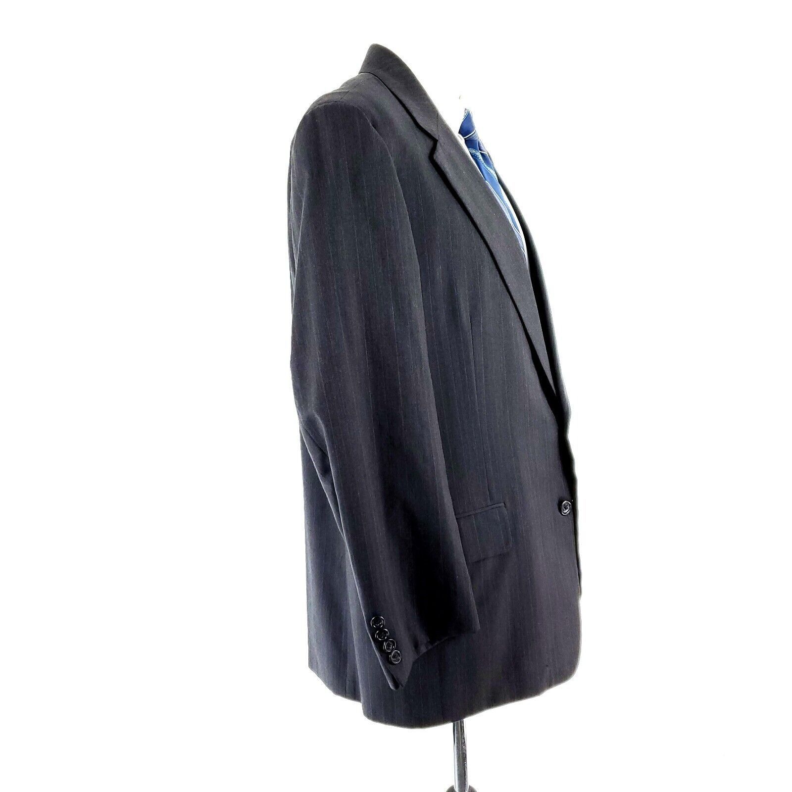 Hickey Freeman Hickey Freeman Wool 2 Button 2 Piece Suit 42R Gray W/ Purple Size 42R - 7 Thumbnail