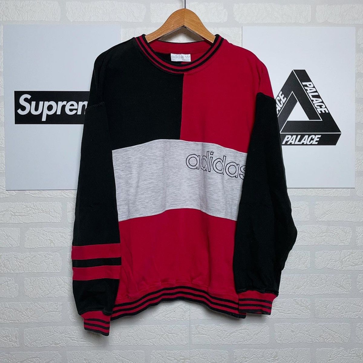 Adidas 💥Vintage Sweatshirt Adidas Originals 90s Big Logo‼️ Size US M / EU 48-50 / 2 - 1 Thumbnail
