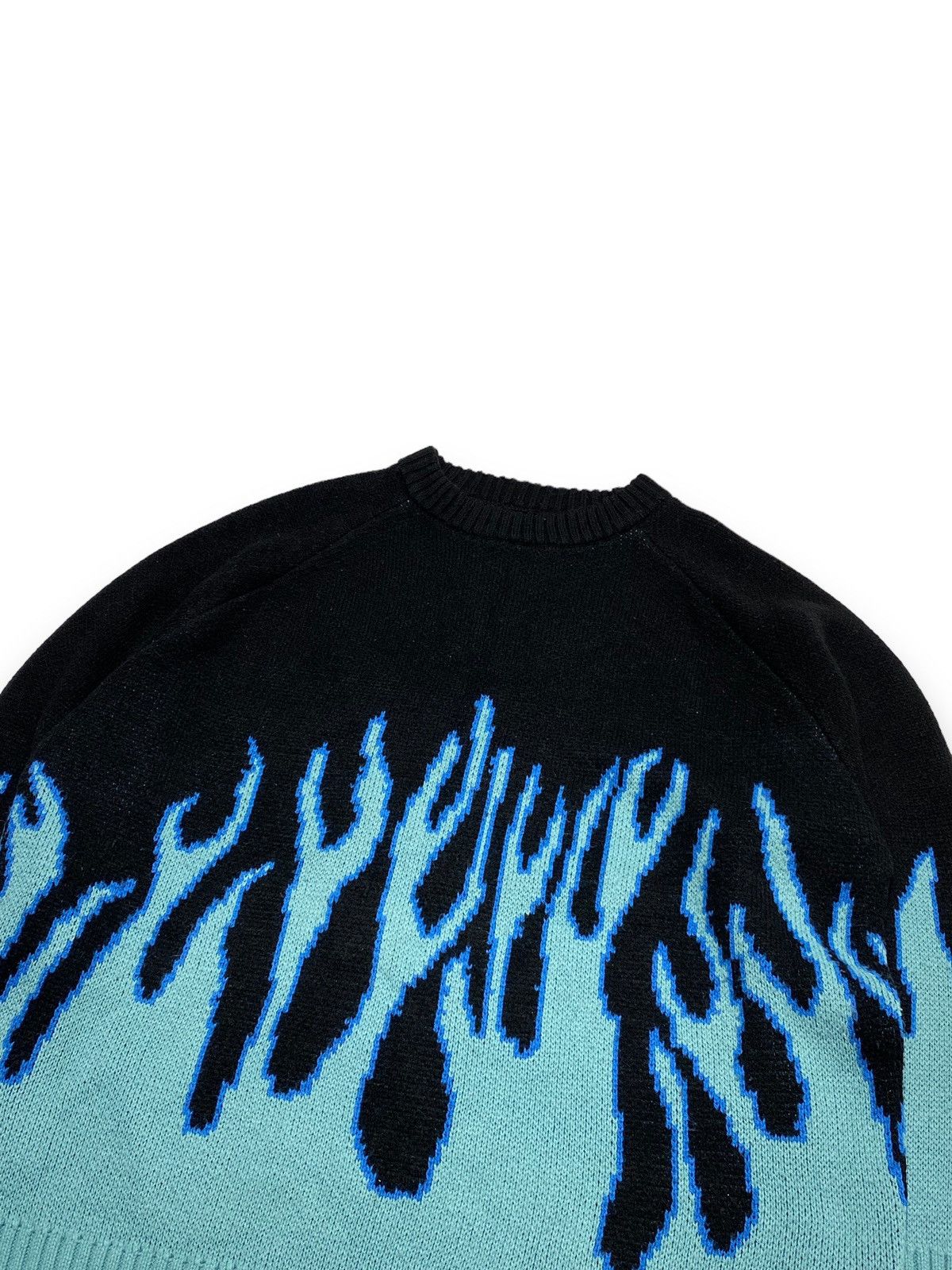 Other Vintage Blue Flame Sweater Heavy Thicc Size US XL / EU 56 / 4 - 2 Thumbnail