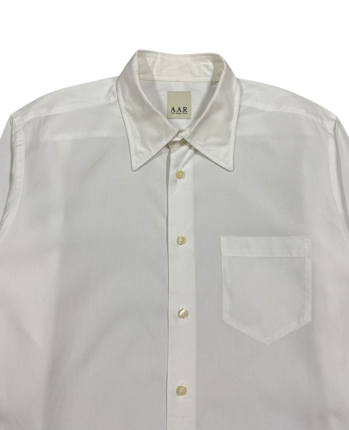 Vintage × Yohji Yamamoto Vtg🔥A.A.R Yohji Yamamoto Casual Button Ups White Shirt Size US L / EU 52-54 / 3 - 3 Thumbnail